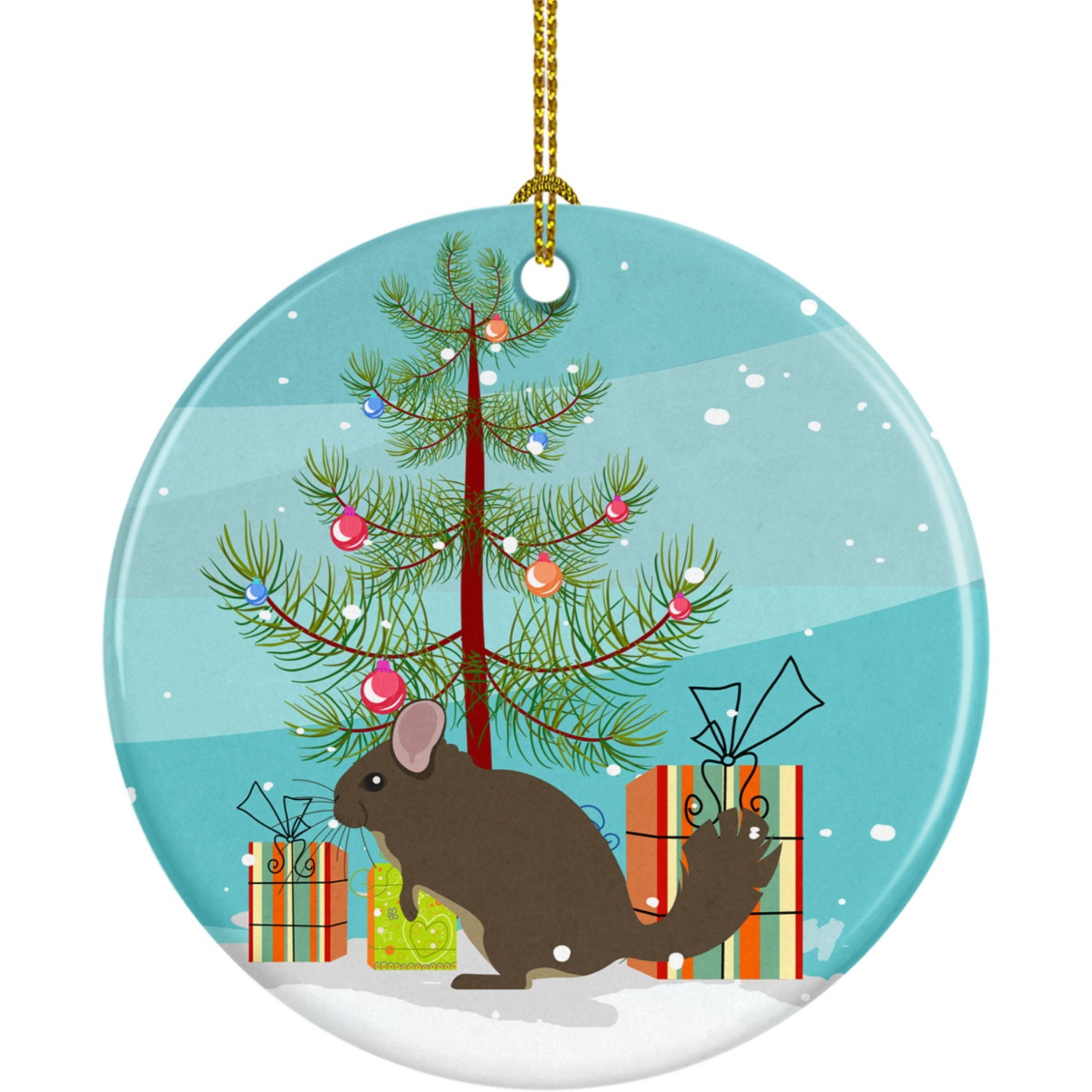 Caroline's Treasures Chinchilla Christmas Ceramic Ornament