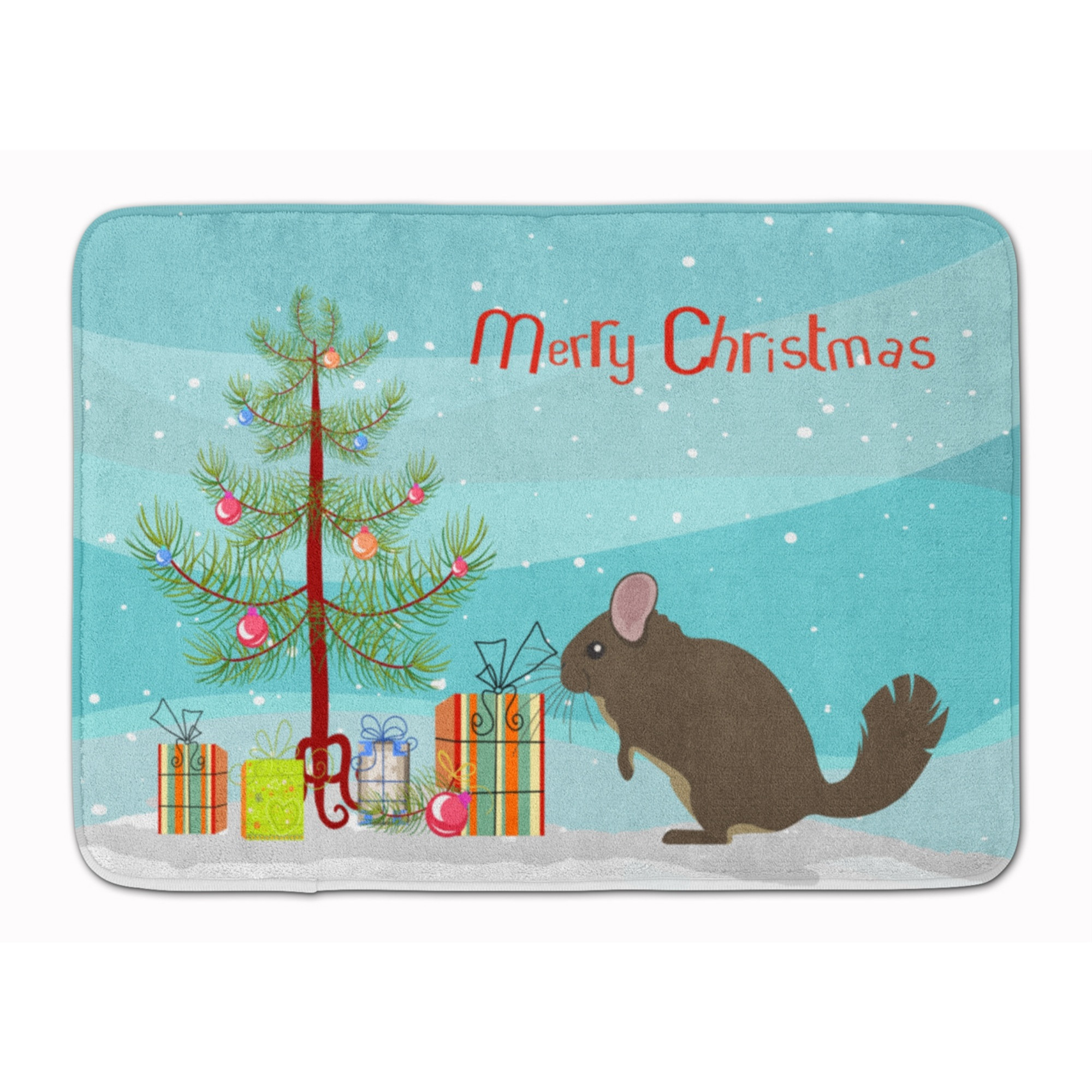 &quotCaroline's Treasures Chinchilla Christmas Floor Mat, 19"" x 27"", Multicolor"
