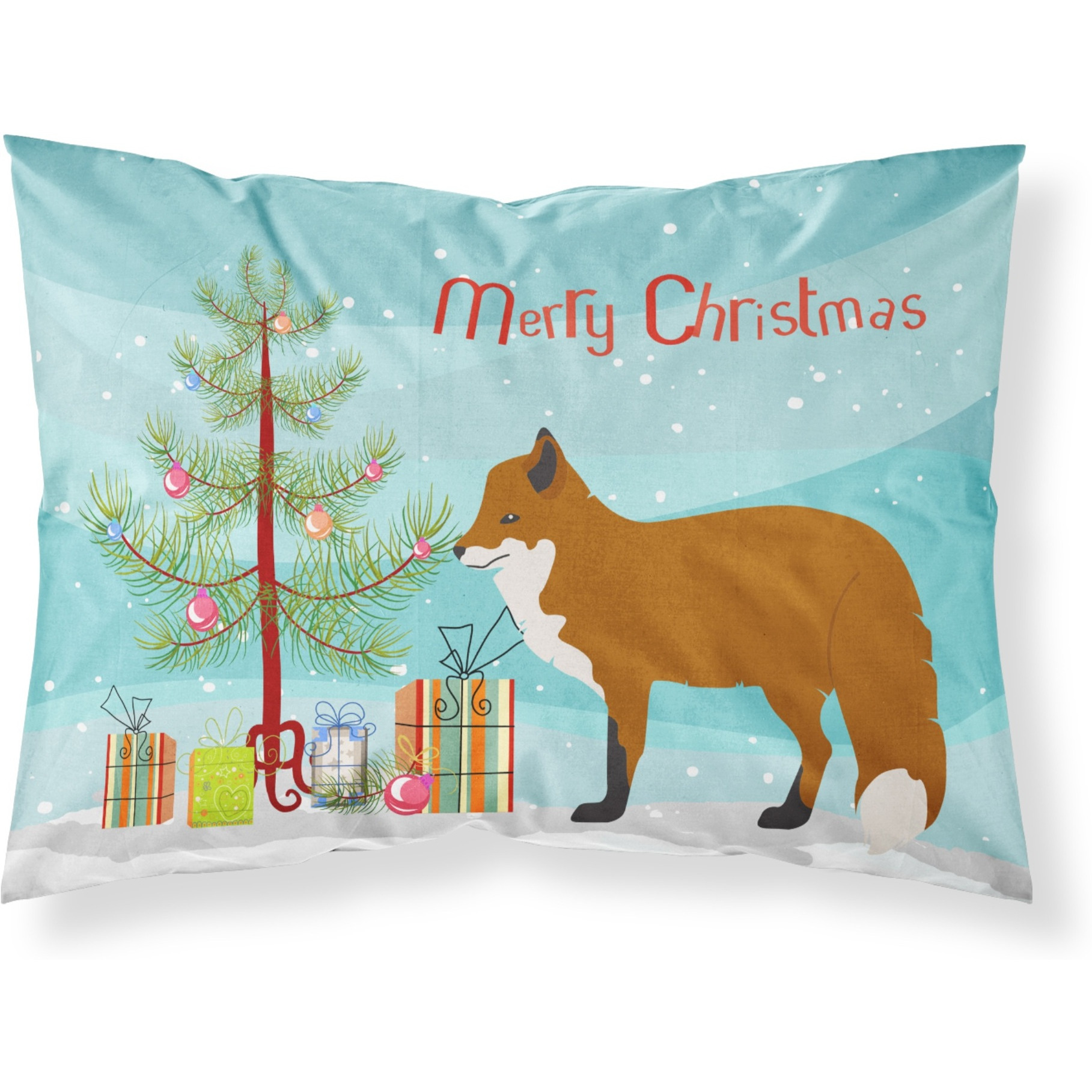 &quotCaroline's Treasures Red Fox Christmas Pillowcase, Standard, Multicolor"