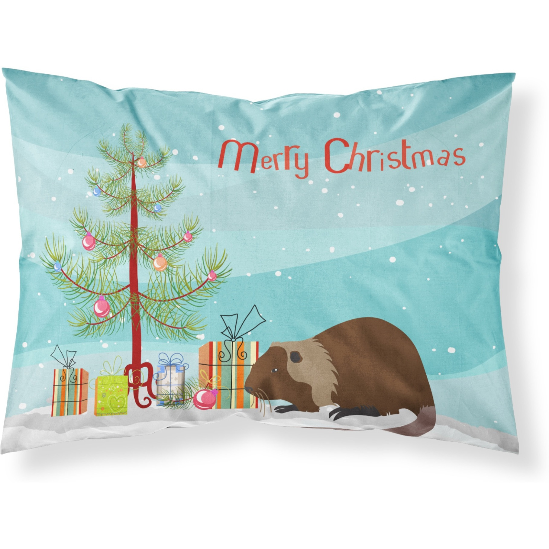 &quotCaroline's Treasures Coypu Nutria River Rat Christmas Pillowcase, Standard, Multicolor"