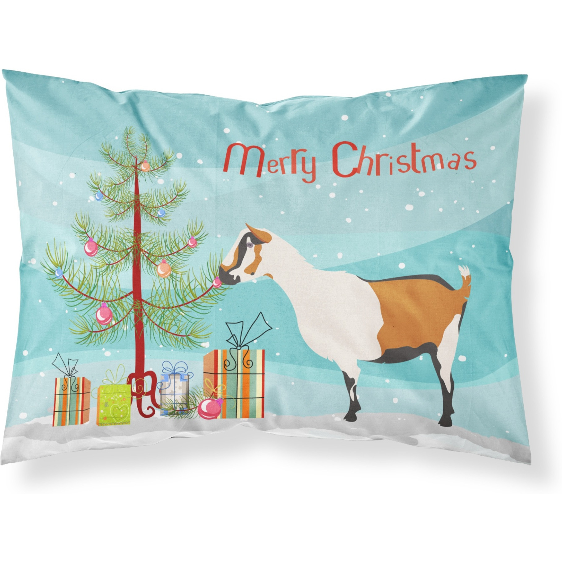 &quotCaroline's Treasures Alpine Goat Christmas Pillowcase, Standard, Multicolor"