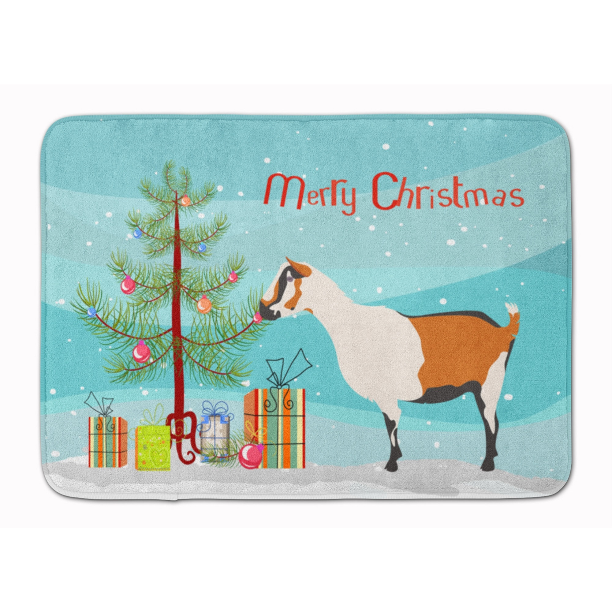 &quotCaroline's Treasures Alpine Goat Christmas Floor Mat, 19"" x 27"", Multicolor"