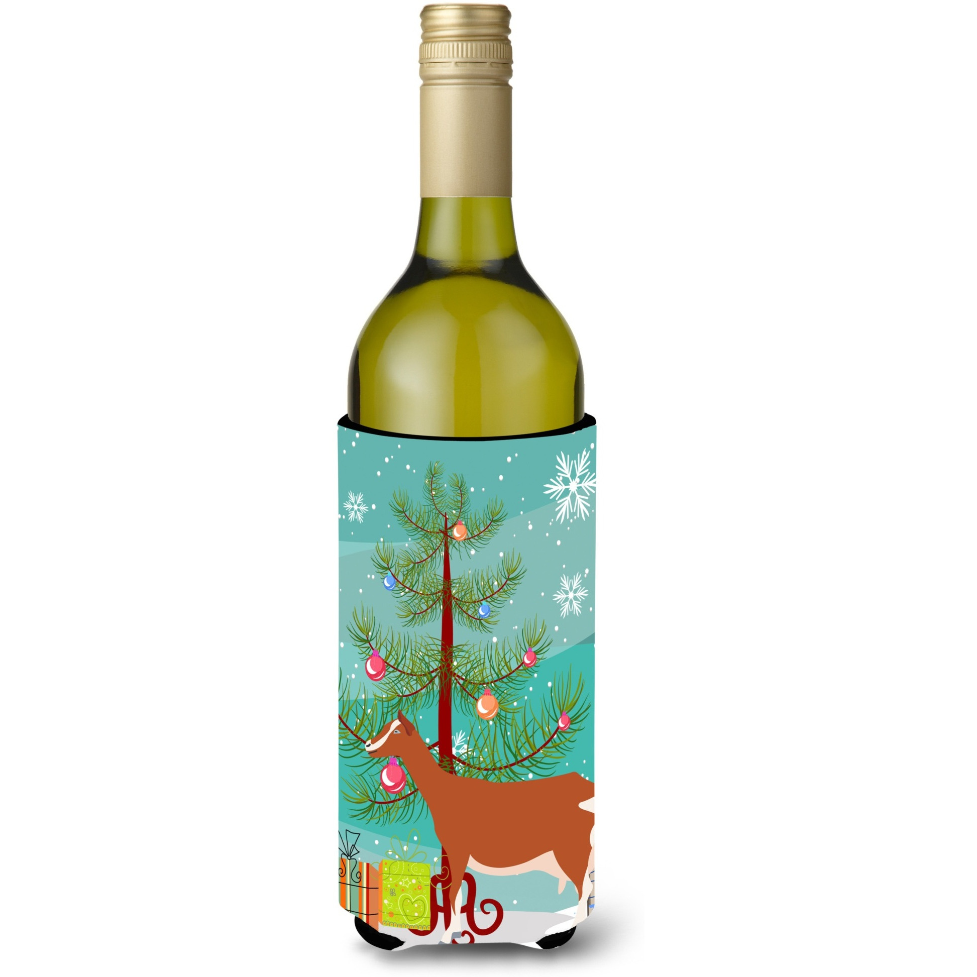 &quotCaroline's Treasures Toggenburger Goat Christmas Decorative Bottle Hugger, 750ml, Multicolor"