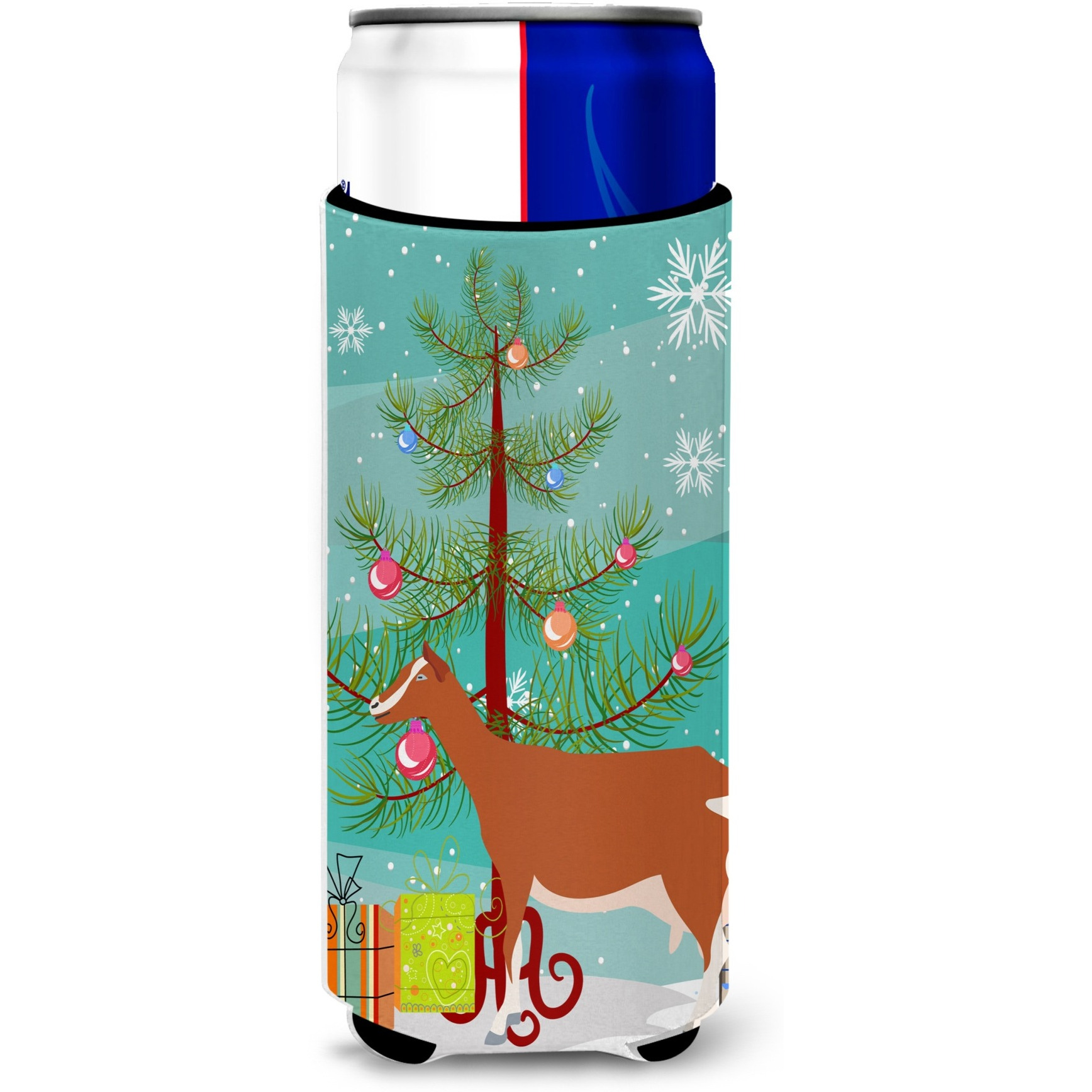 &quotCaroline's Treasures Toggenburger Goat Christmas Decorative Can Hugger, Slim, Multicolor"