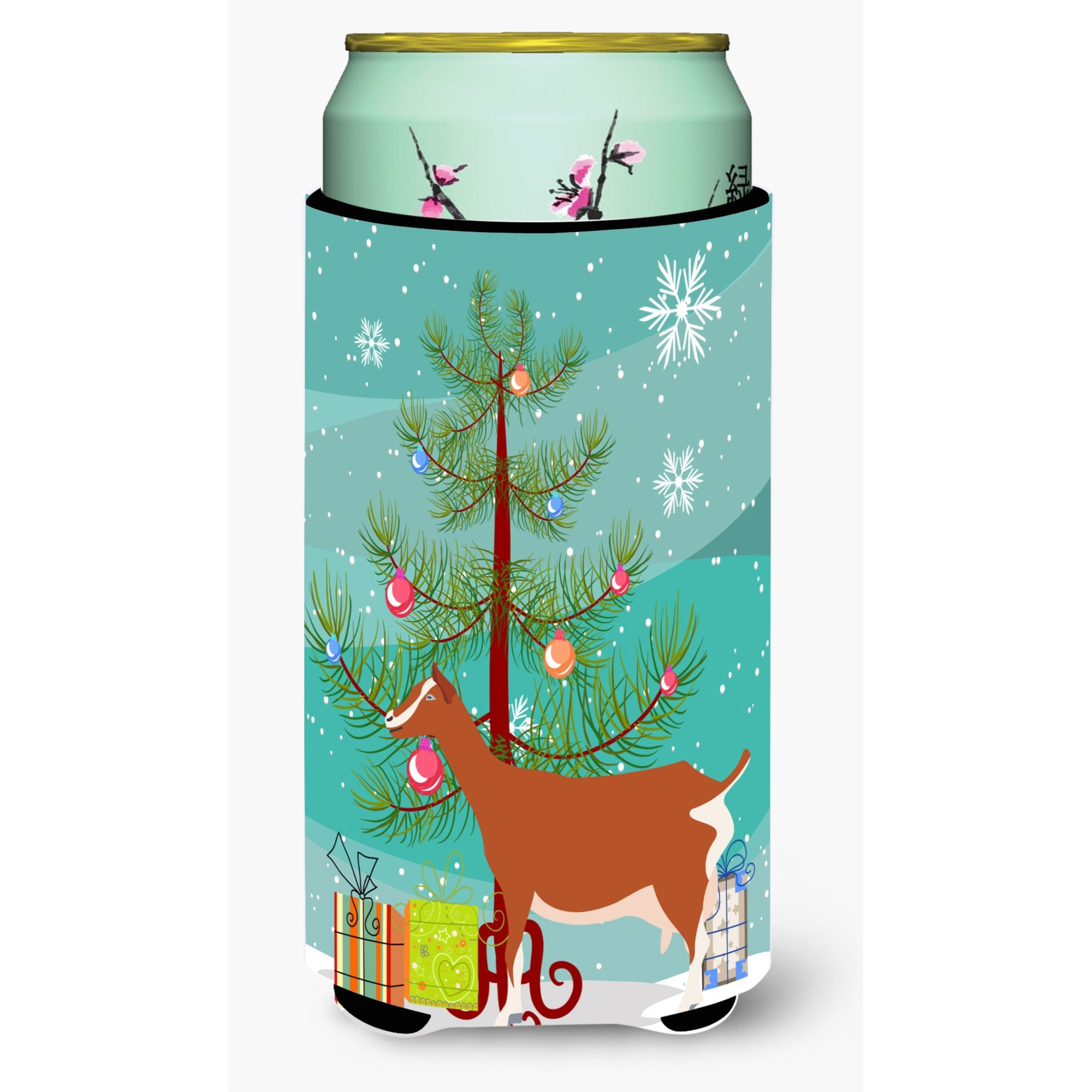 &quotCaroline's Treasures Toggenburger Goat Christmas Decorative Can Hugger, Tall, Multicolor"