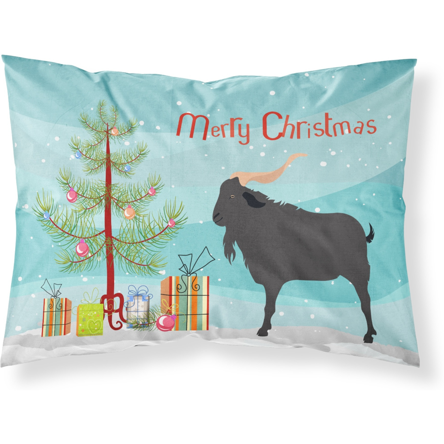 &quotCaroline's Treasures Verata Goat Christmas Pillowcase, Standard, Multicolor"