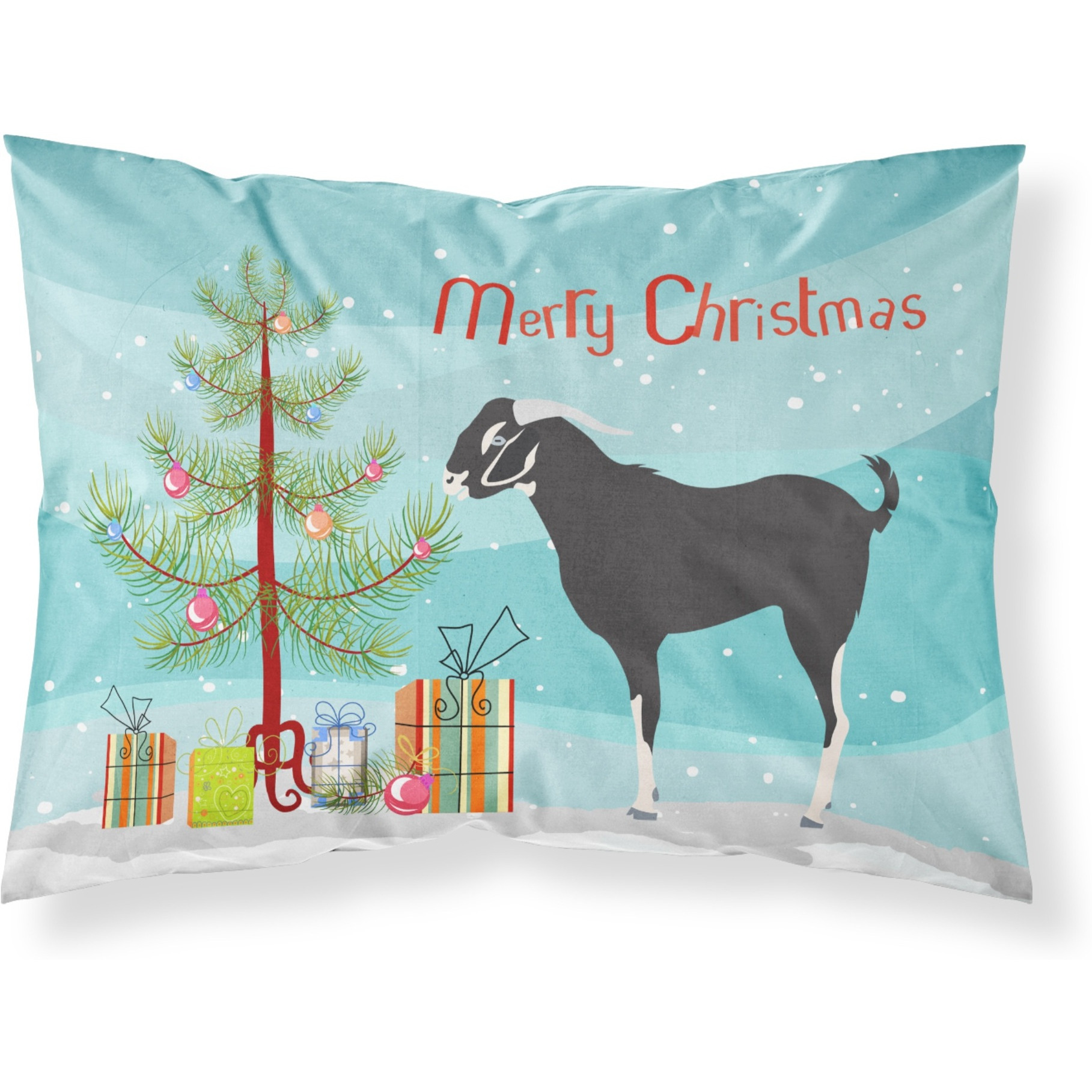 &quotCaroline's Treasures "&quotBlack Bengal Goat Christmas"" Pillowcase, Standard, Multicolor"