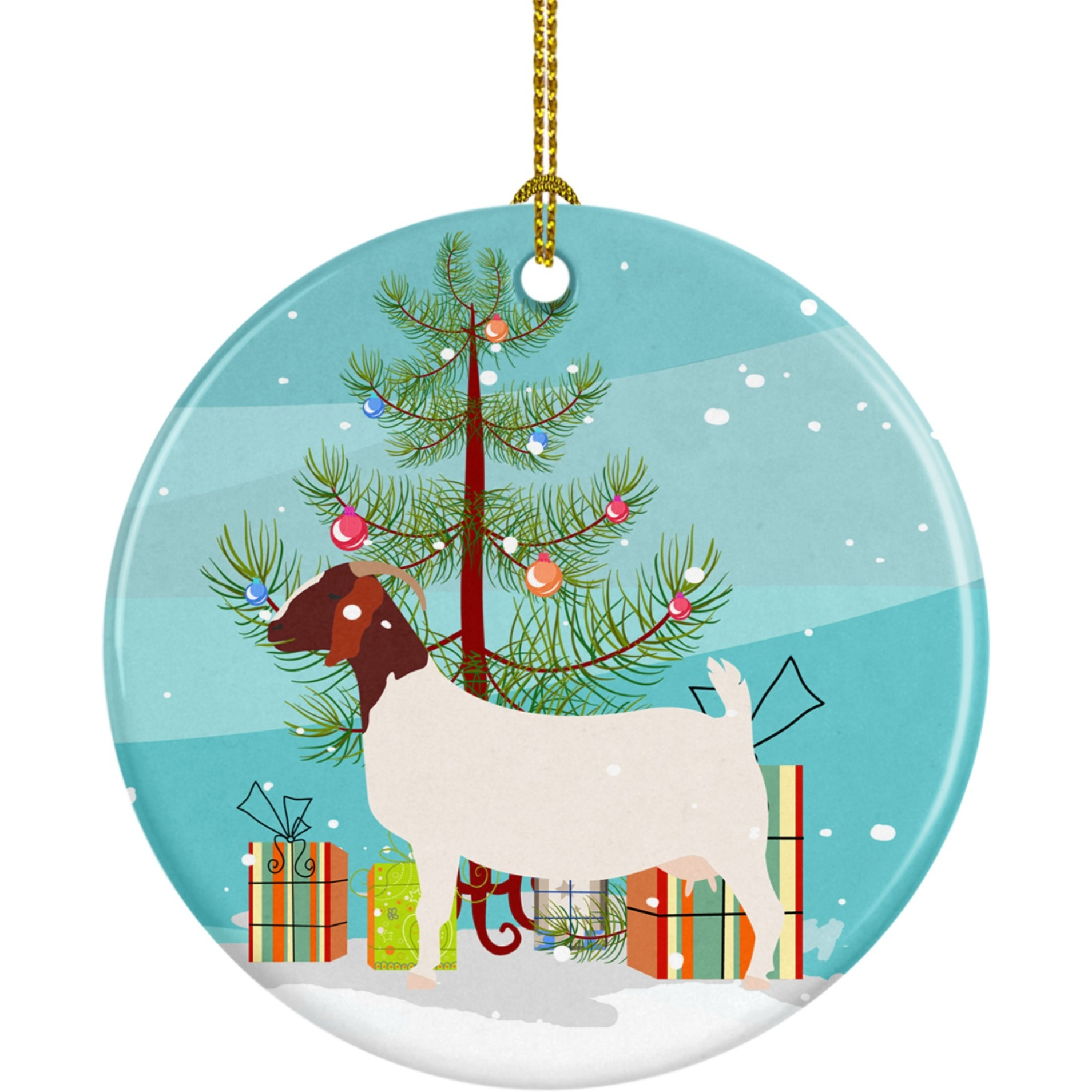 Caroline's Treasures Boer Goat Christmas Ceramic Ornament