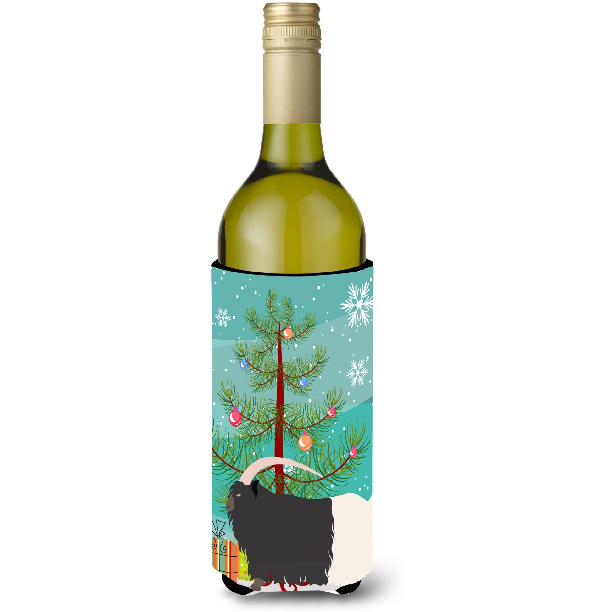 &quotCaroline's Treasures Welsh Black-Necked Goat Christmas Decorative Bottle Hugger, 750ml, Multicolor"