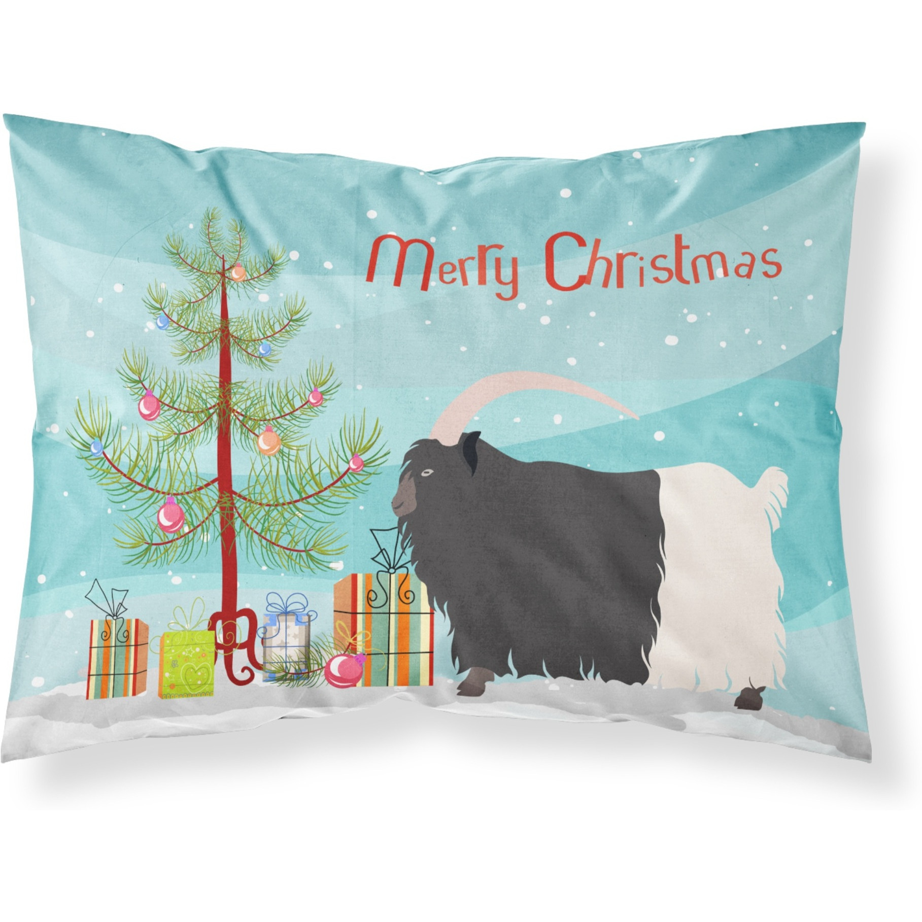 &quotCaroline's Treasures Welsh Black-Necked Goat Christmas Pillowcase, Standard, Multicolor"