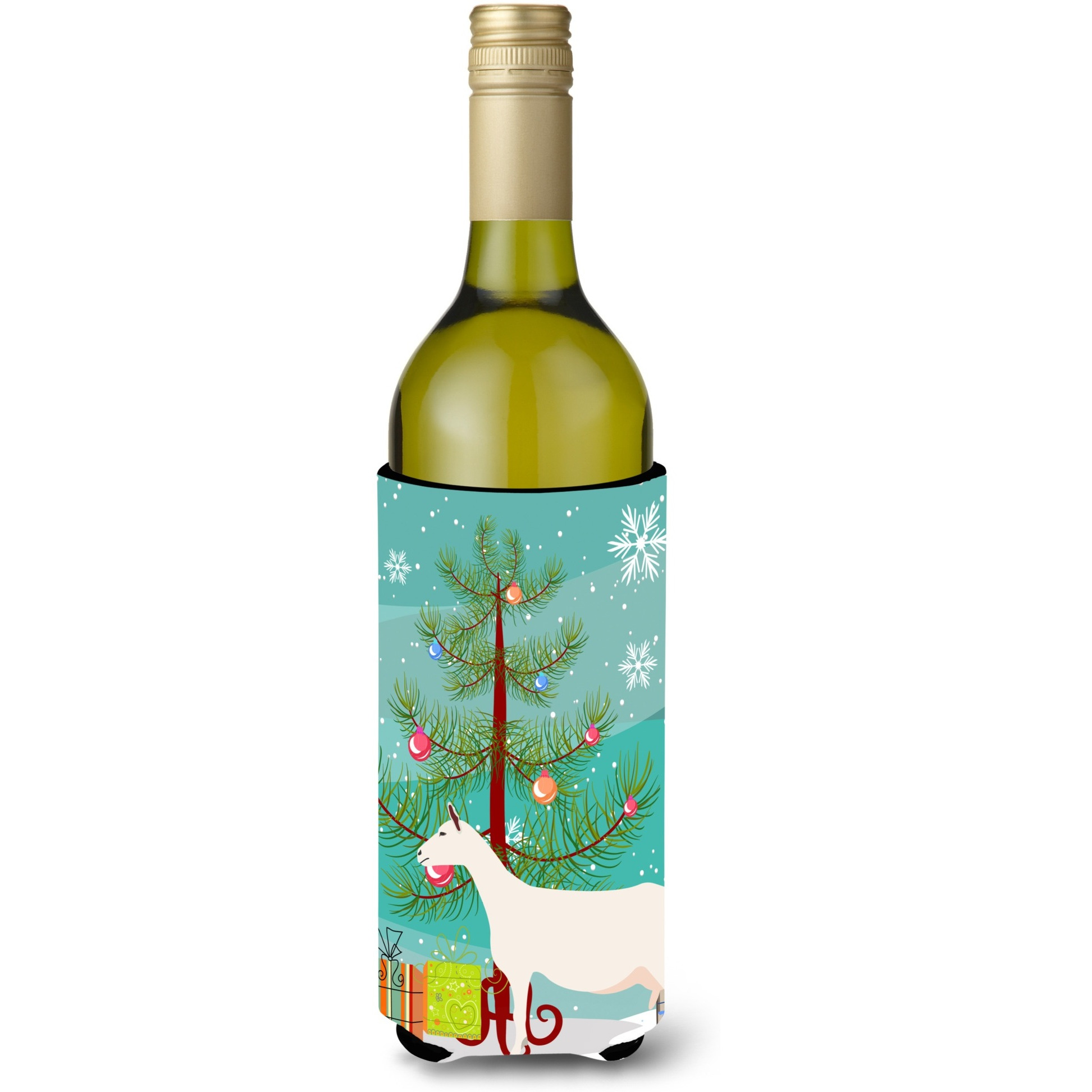 &quotCaroline's Treasures Saanen Goat Christmas Decorative Bottle Hugger, 750ml, Multicolor"