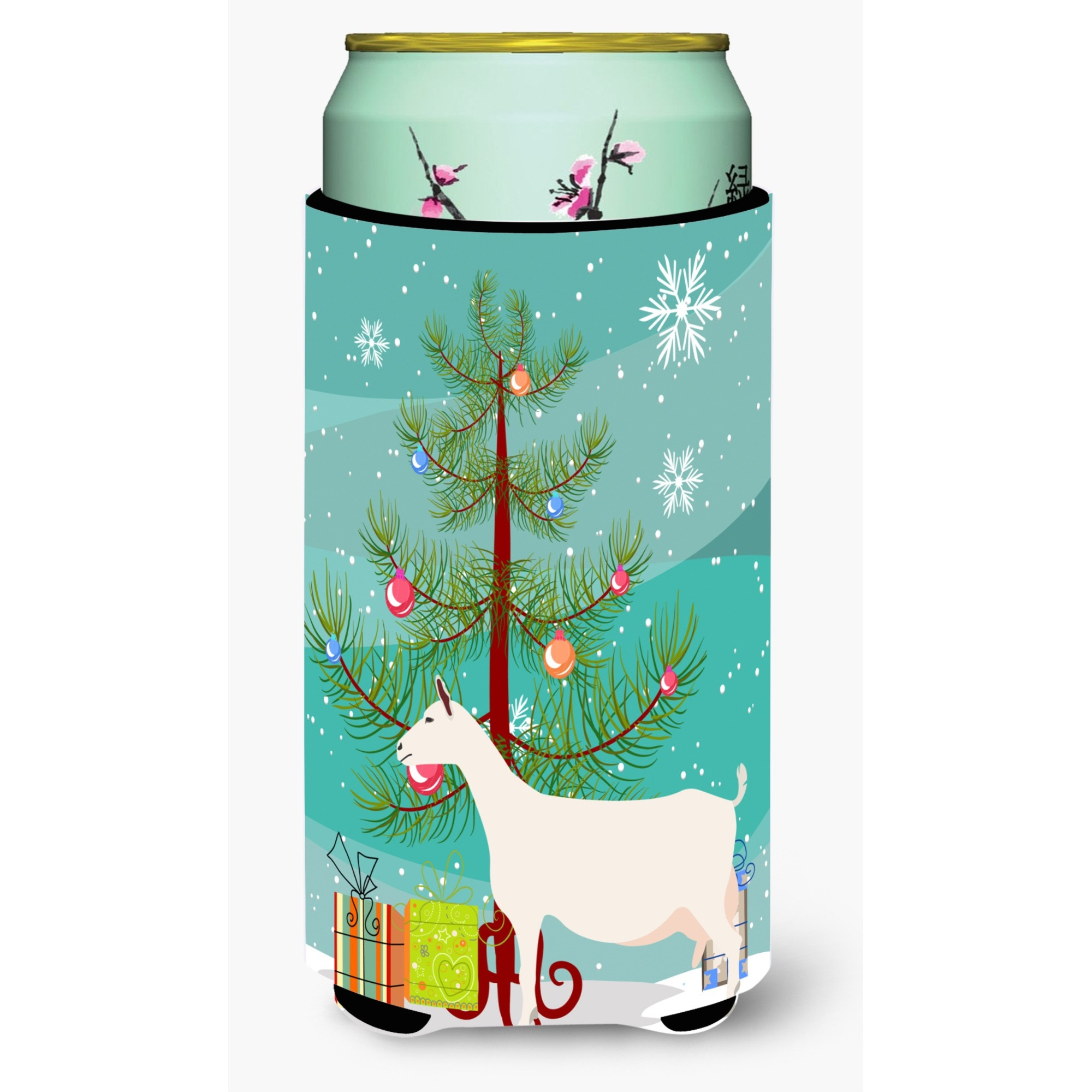 &quotCaroline's Treasures Saanen Goat Christmas Decorative Can Hugger, Tall, Multicolor"