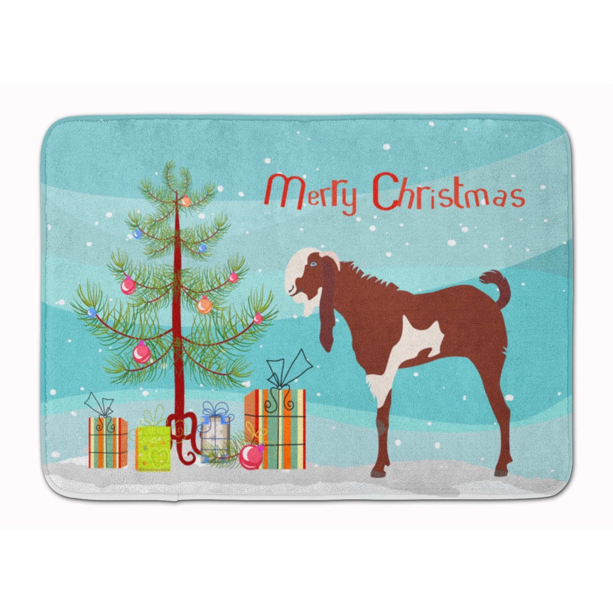 &quotCaroline's Treasures Jamnapari Goat Christmas Floor Mat, 19"" x 27"", Multicolor"