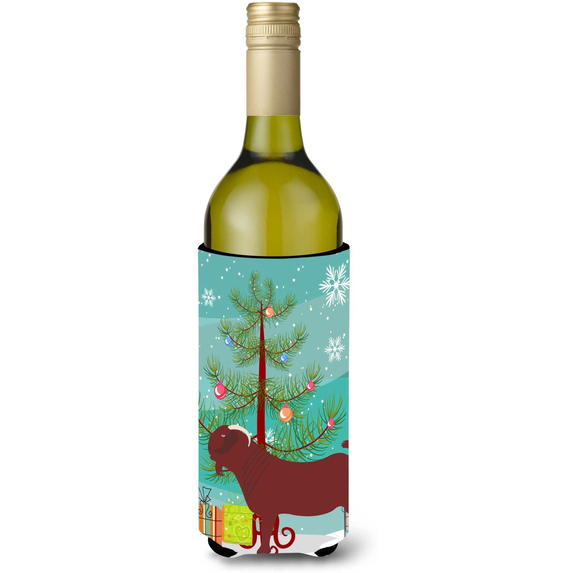&quotCaroline's Treasures Kalahari Red Goat Christmas Decorative Bottle Hugger, 750ml, Multicolor"