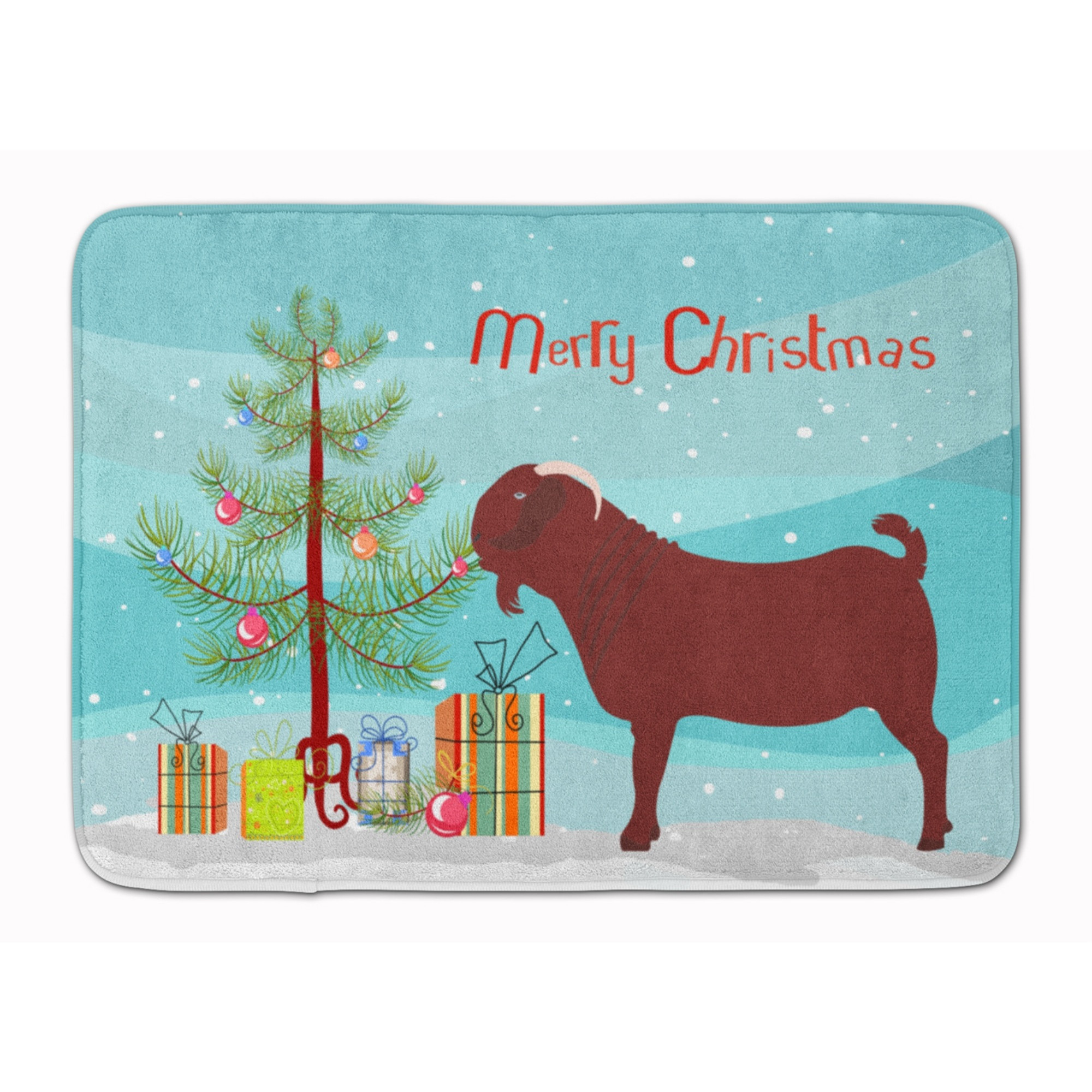 &quotCaroline's Treasures Kalahari Red Goat Christmas Floor Mat, 19"" x 27"", Multicolor"