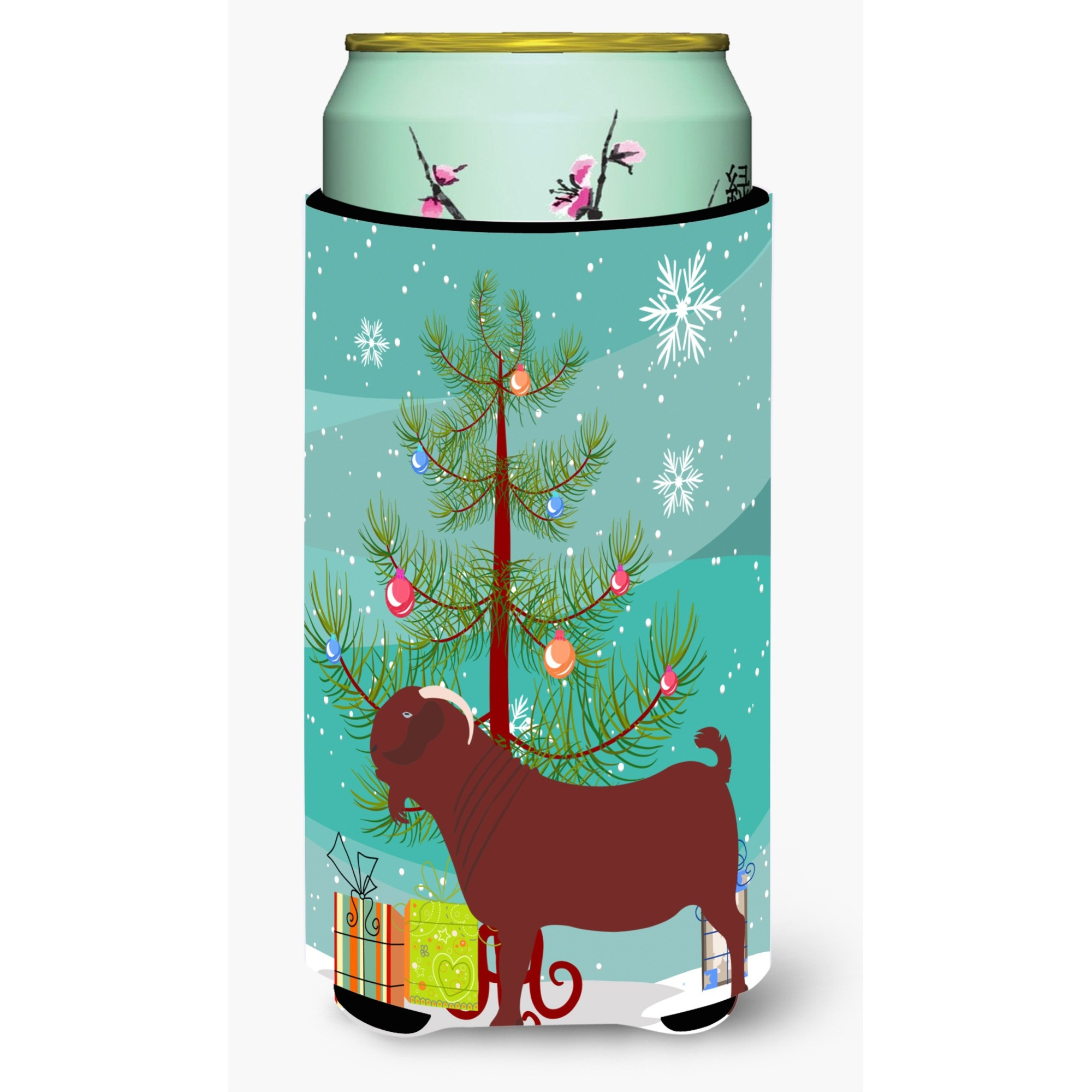 &quotCaroline's Treasures Kalahari Red Goat Christmas Decorative Can Hugger, Tall, Multicolor"