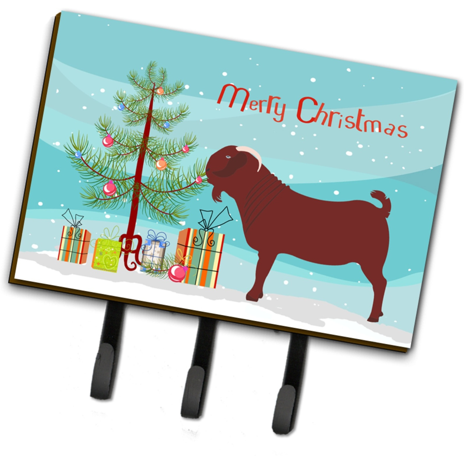 &quotCaroline's Treasures Kalahari Red Goat Christmas Wall Hook, Triple"