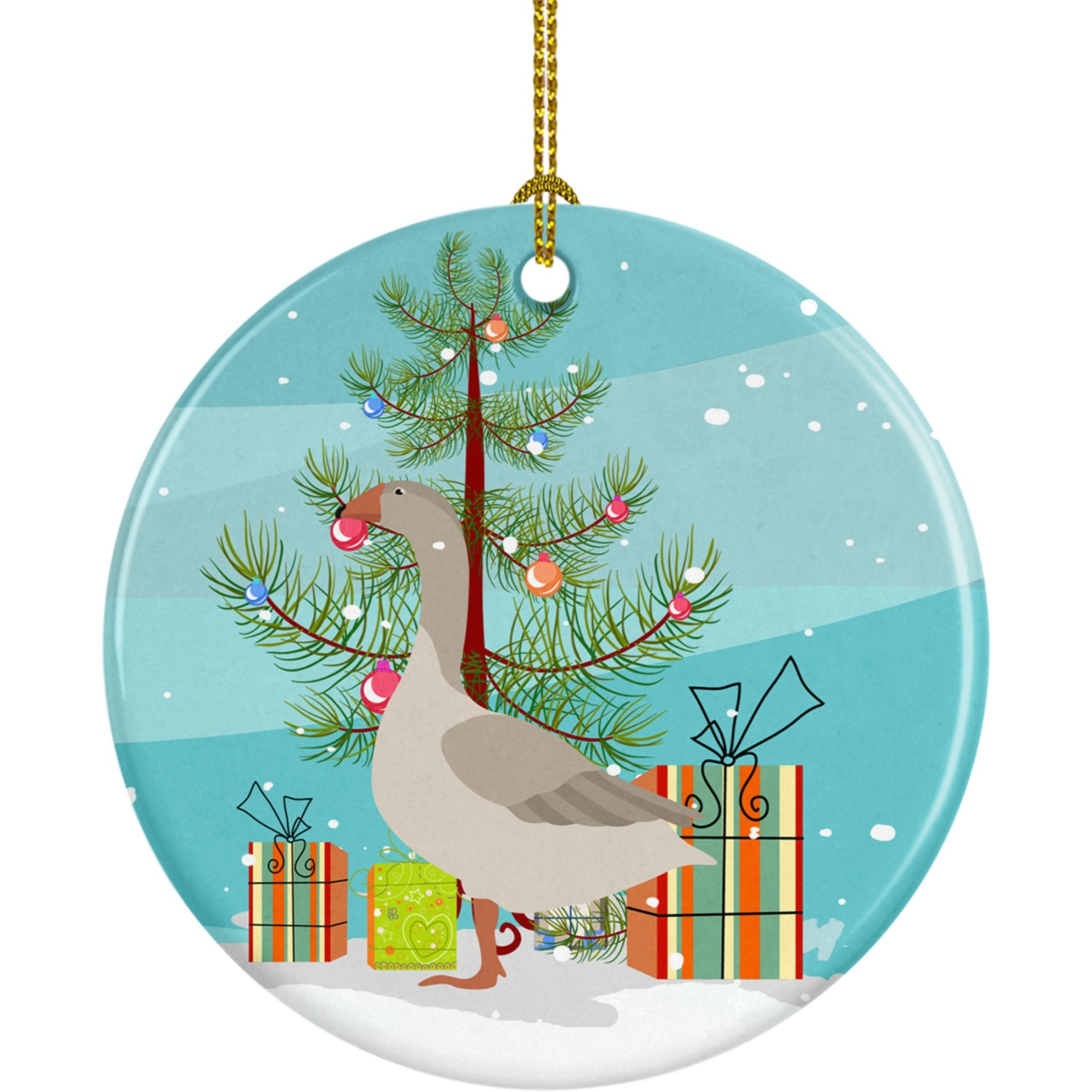 Caroline's Treasures Steinbacher Goose Christmas Ceramic Ornament