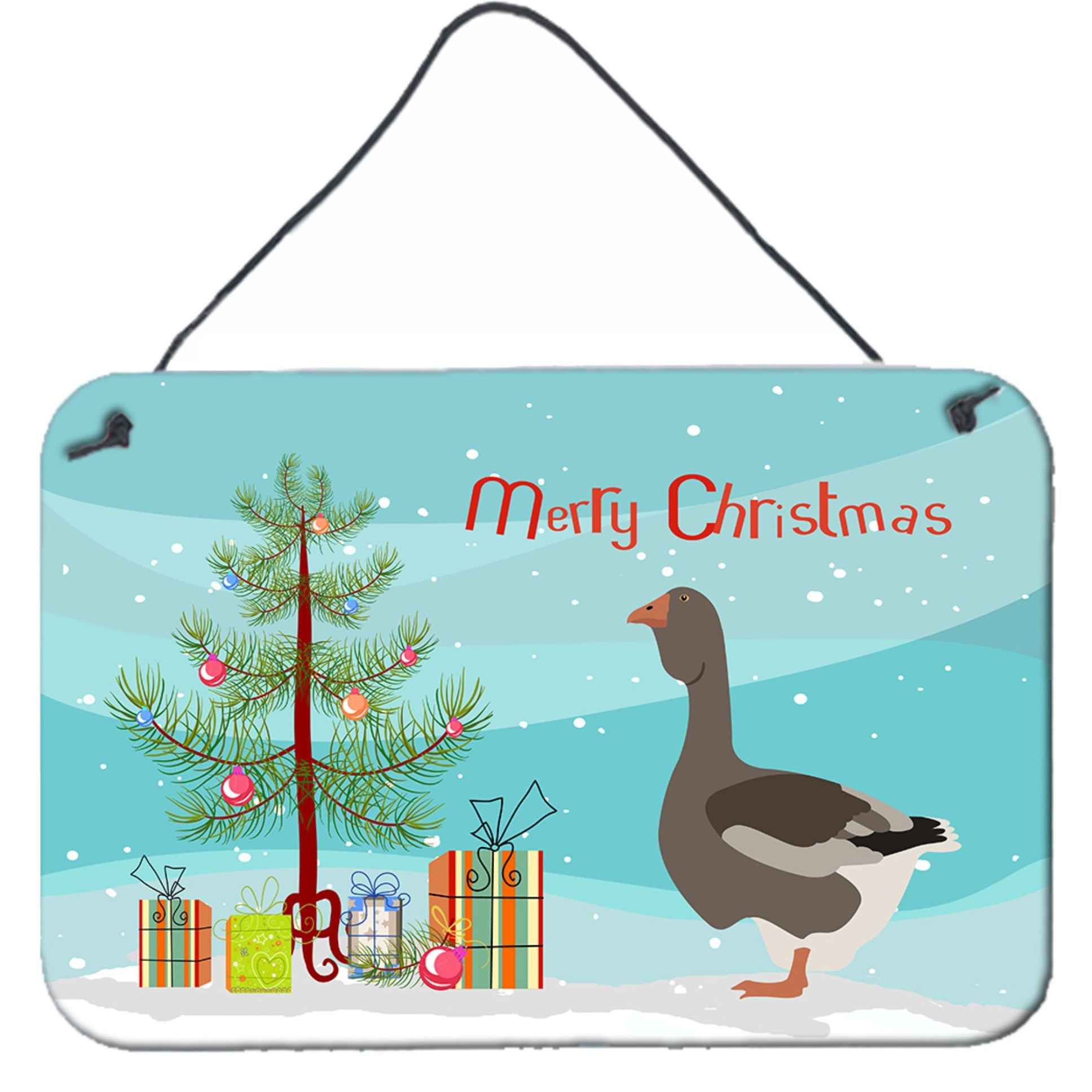 &quotCaroline's Treasures Toulouse Goose Christmas Metal Print, 8"" x 12"""