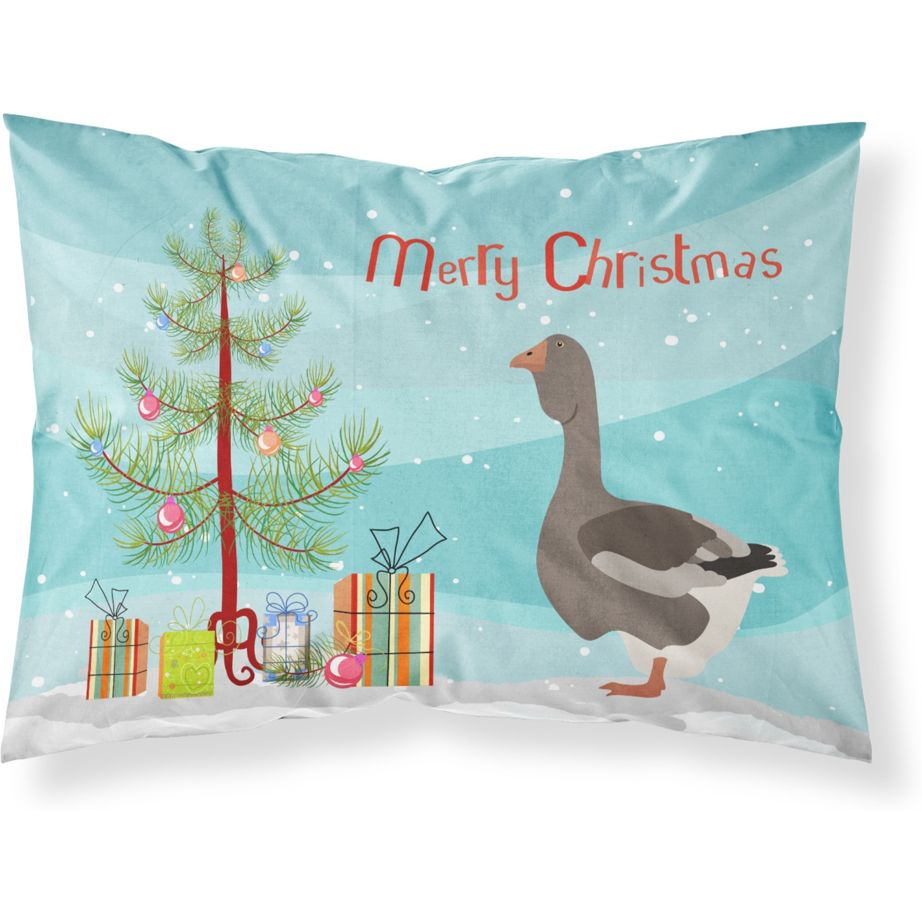 &quotCaroline's Treasures Toulouse Goose Christmas Pillowcase, Standard, Multicolor"