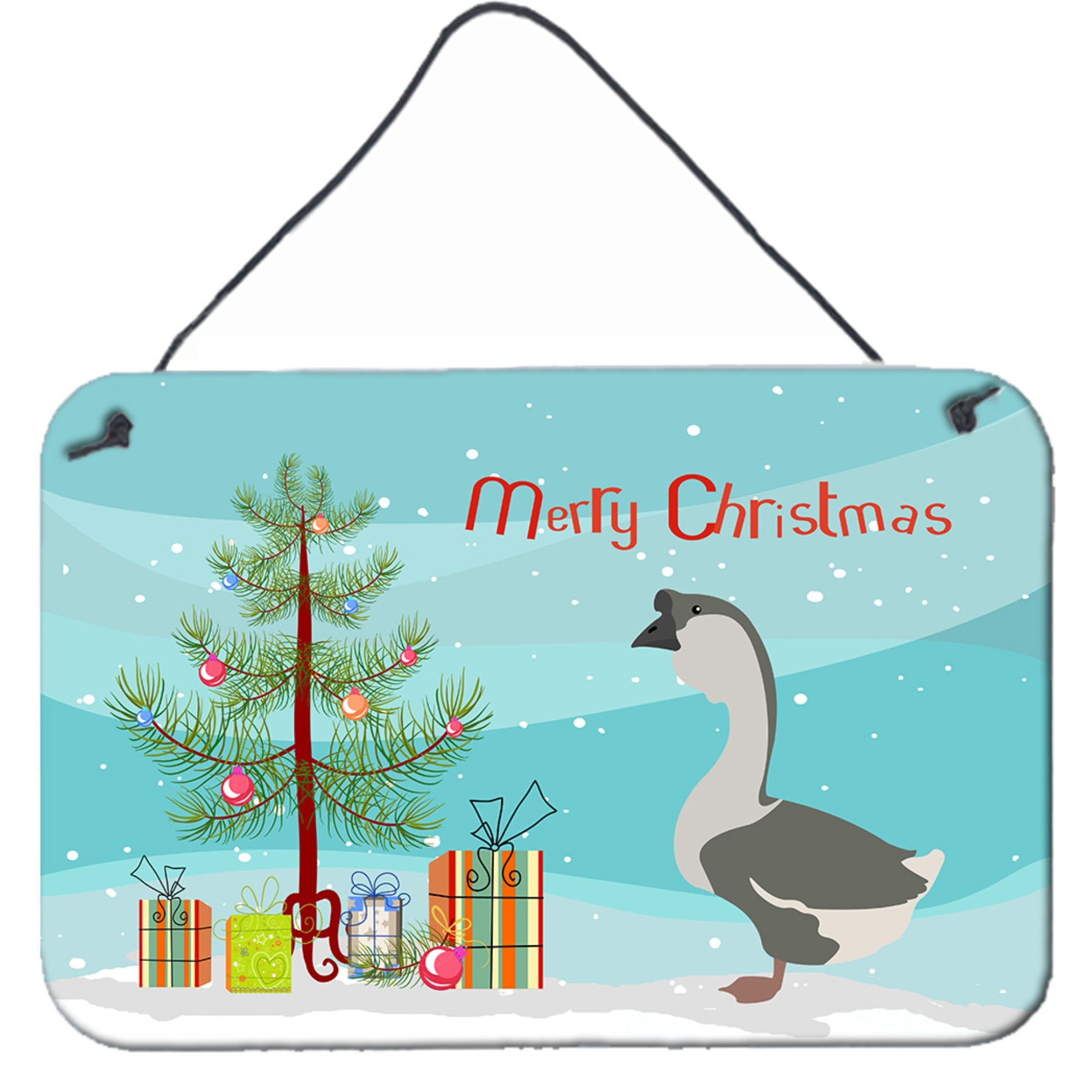 &quotCaroline's Treasures African Goose Christmas Metal Print, 8"" x 12"", Multicolor"