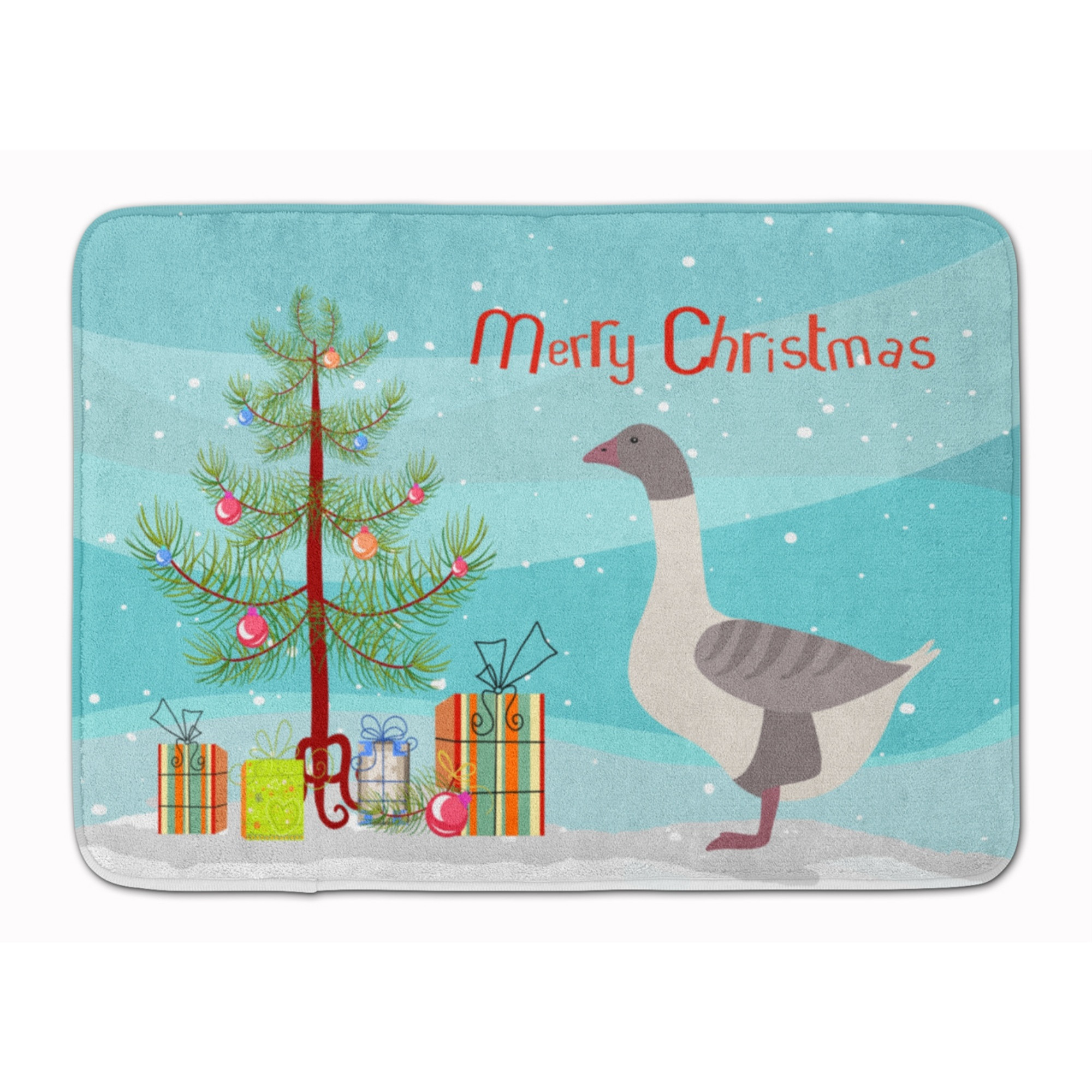 &quotCaroline's Treasures Buff Grey Back Goose Christmas Floor Mat, 19"" x 27"", Multicolor"