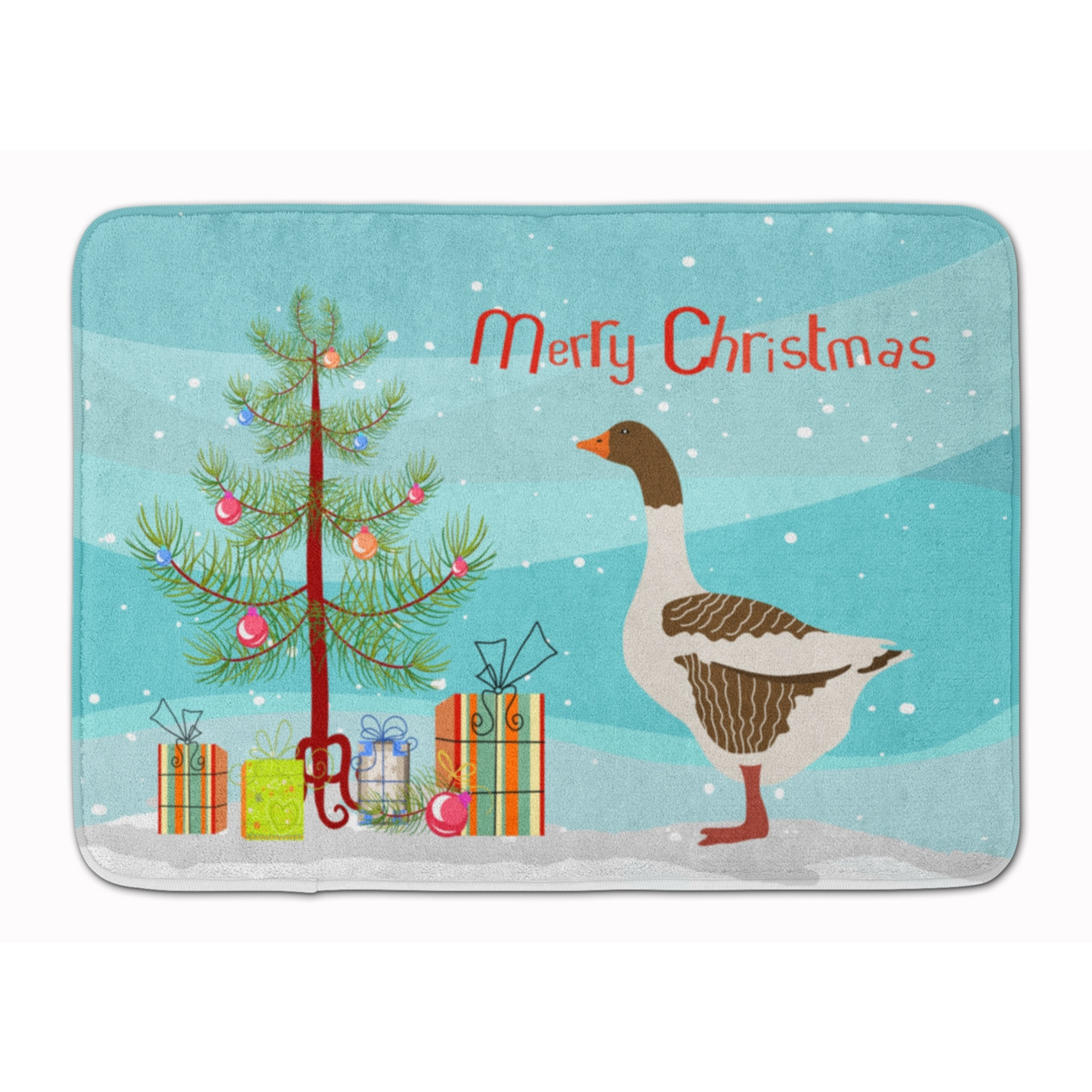 &quotCaroline's Treasures Pomeranian Rogener Goose Christmas Floor Mat, 19"" x 27"", Multicolor"