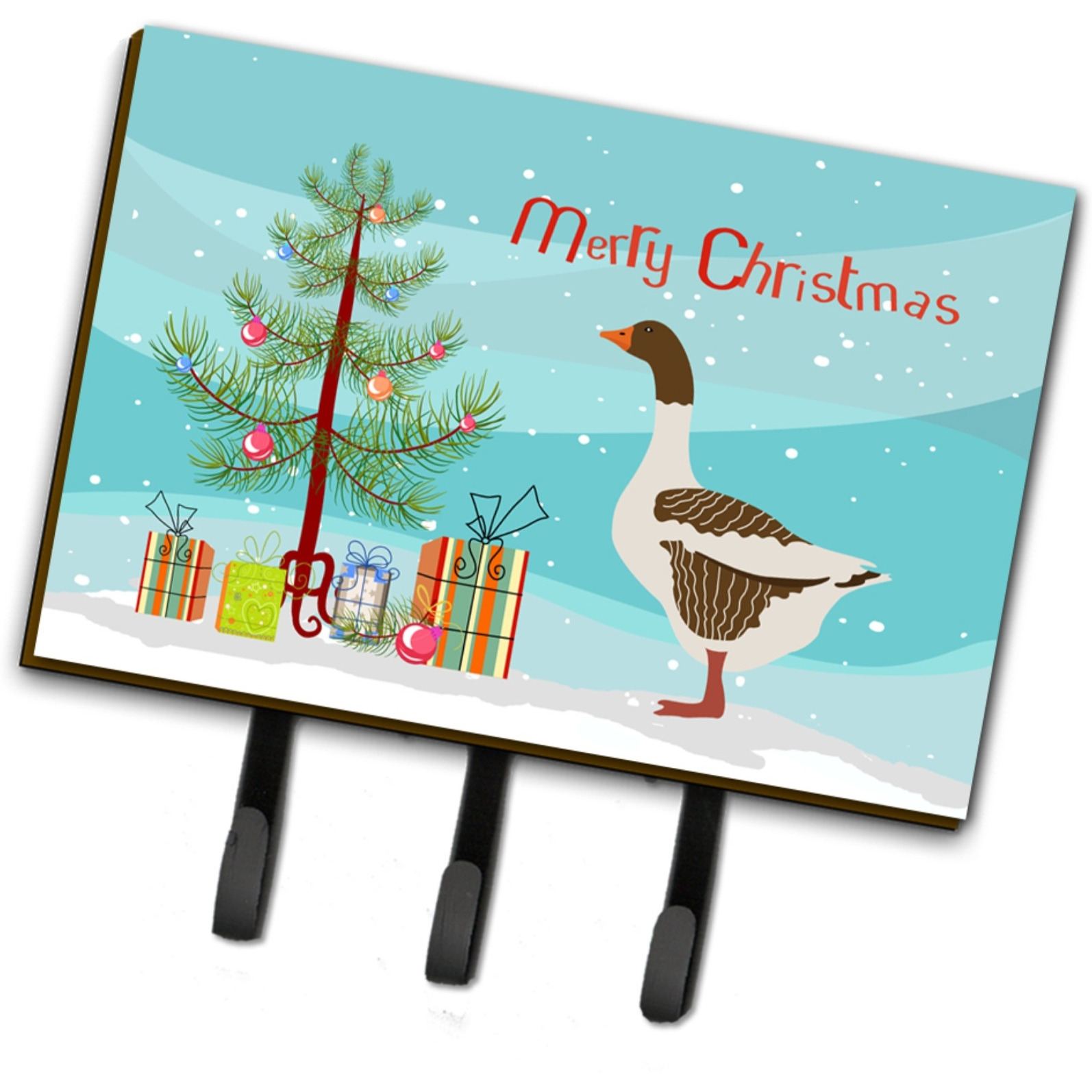 &quotCaroline's Treasures Pomeranian Rogener Goose Christmas Wall Hook, Triple"