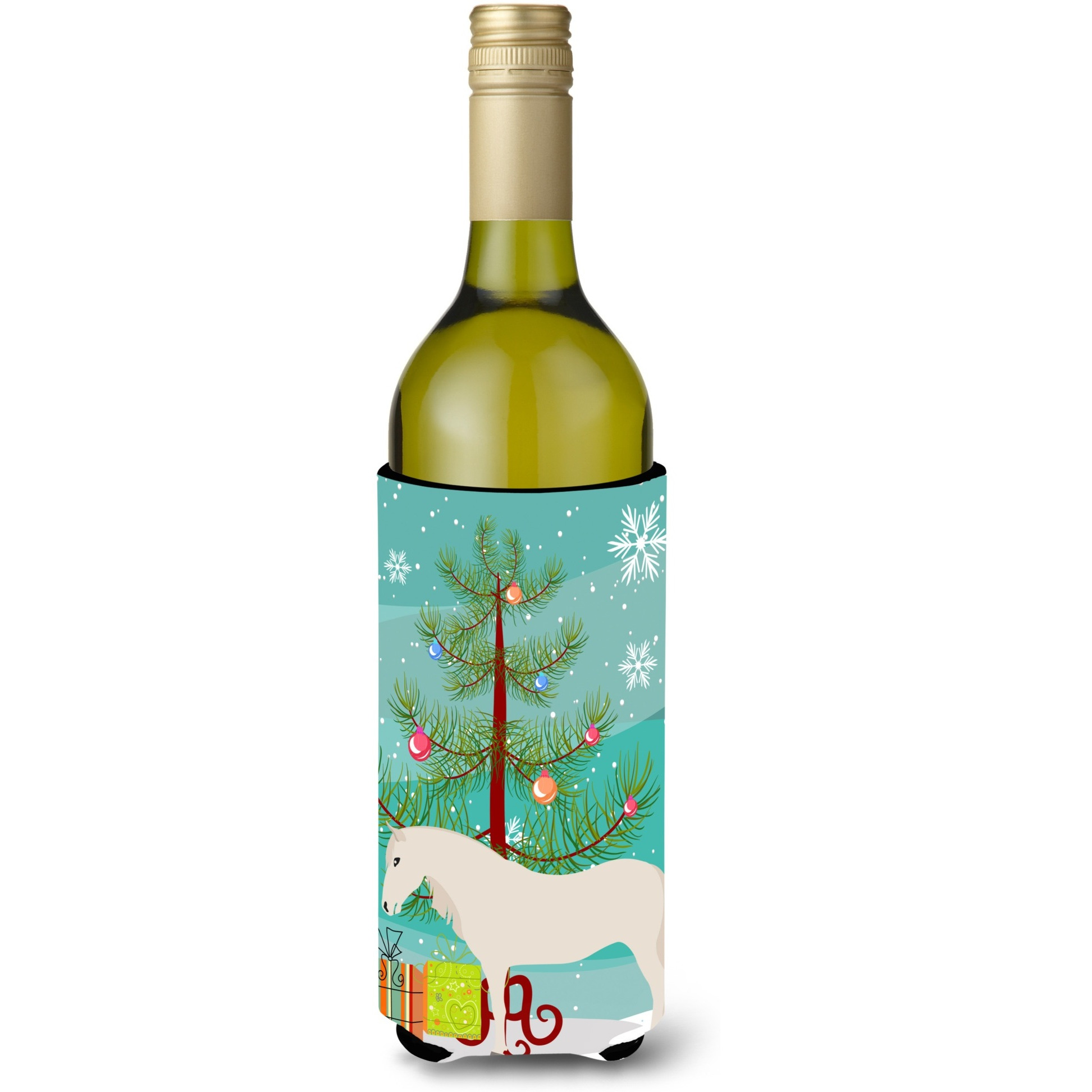 &quotCaroline's Treasures Paso Fino Horse Christmas Decorative Bottle Hugger, 750ml, Multicolor"