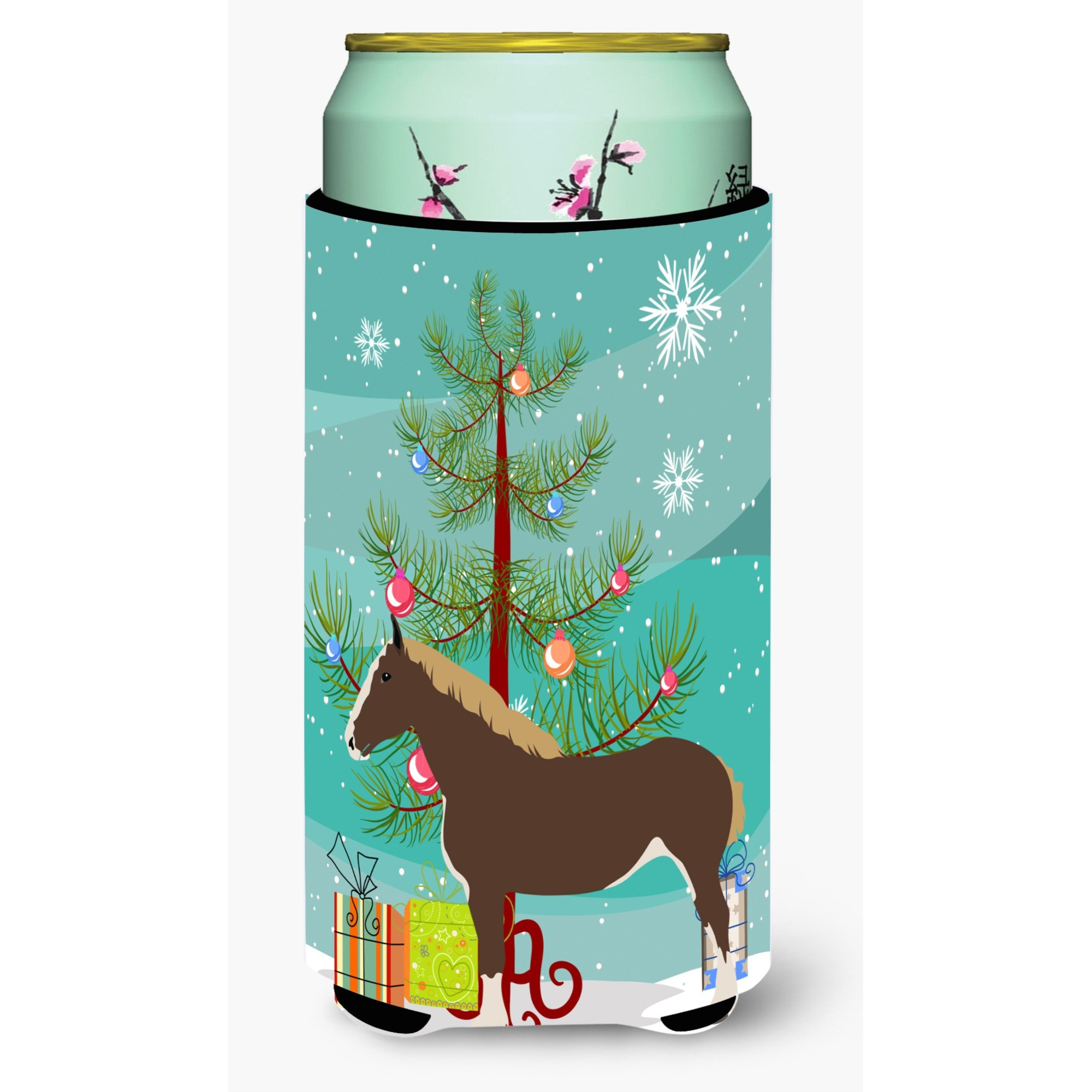 &quotCaroline's Treasures Percheron Horse Christmas Decorative Can Hugger, Tall, Multicolor"