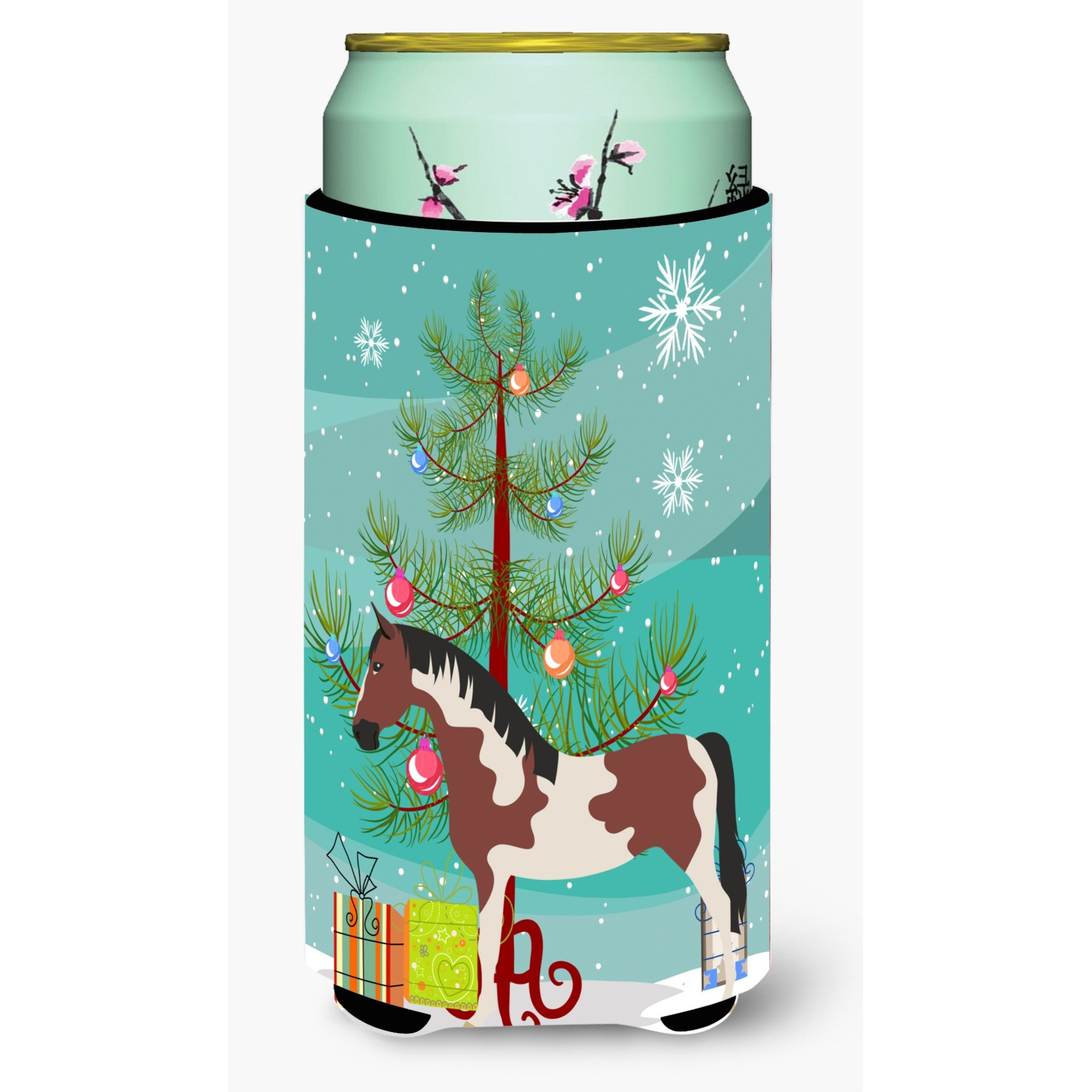&quotCaroline's Treasures Pinto Horse Christmas Decorative Can Hugger, Tall, Multicolor"