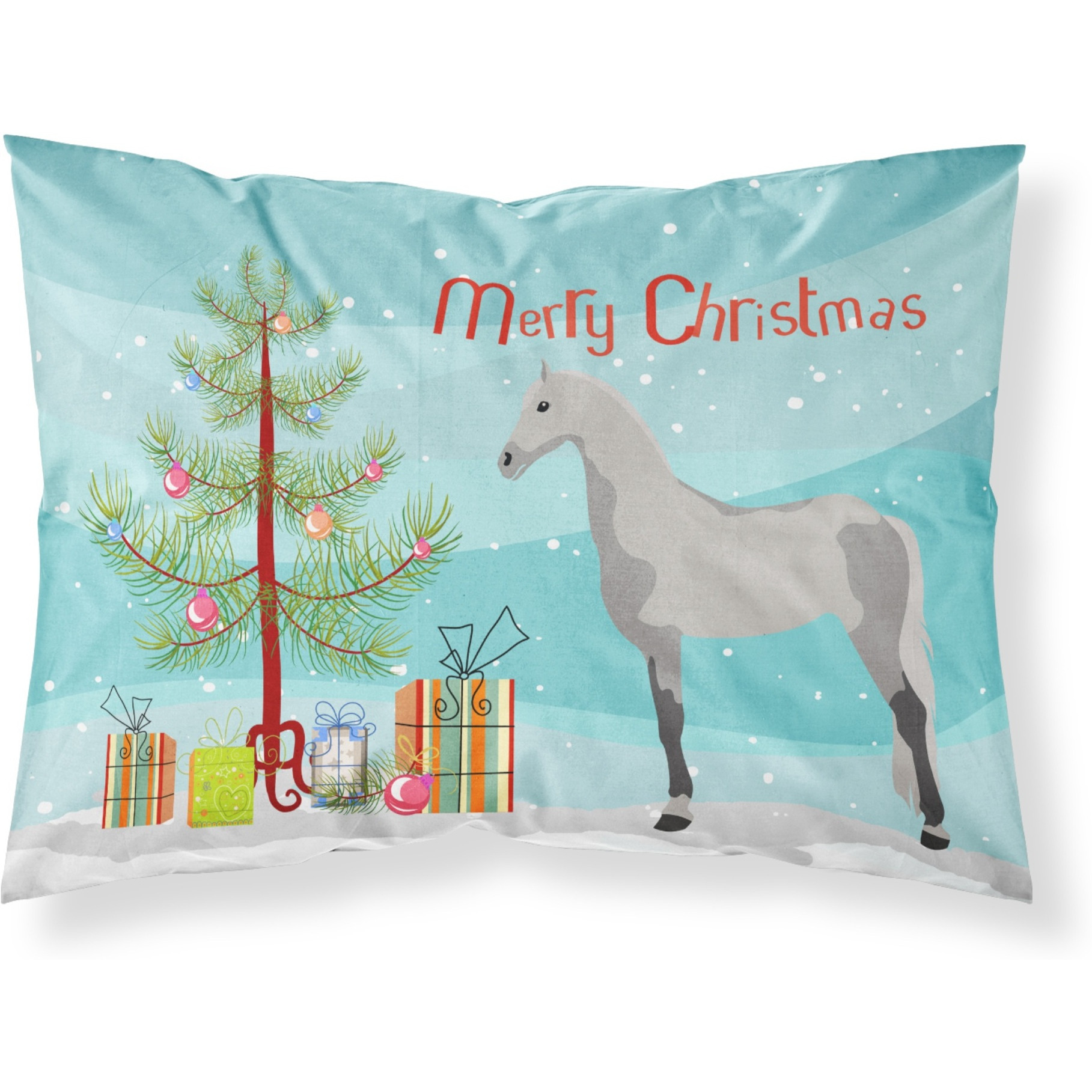 &quotCaroline's Treasures Orlov Trotter Horse Christmas Pillowcase, Standard, Multicolor"