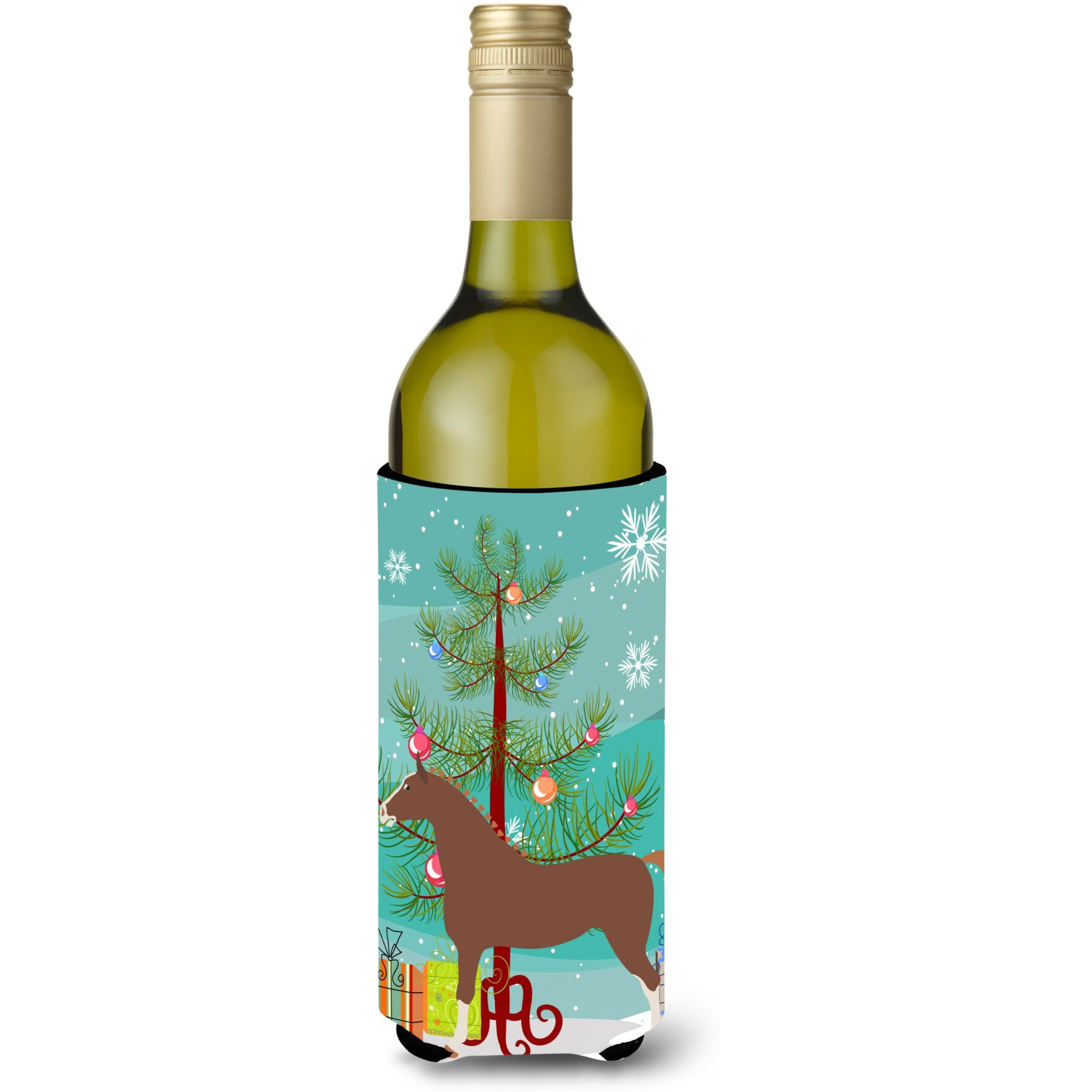 &quotCaroline's Treasures Hanoverian Horse Christmas Decorative Bottle Hugger, 750ml, Multicolor"