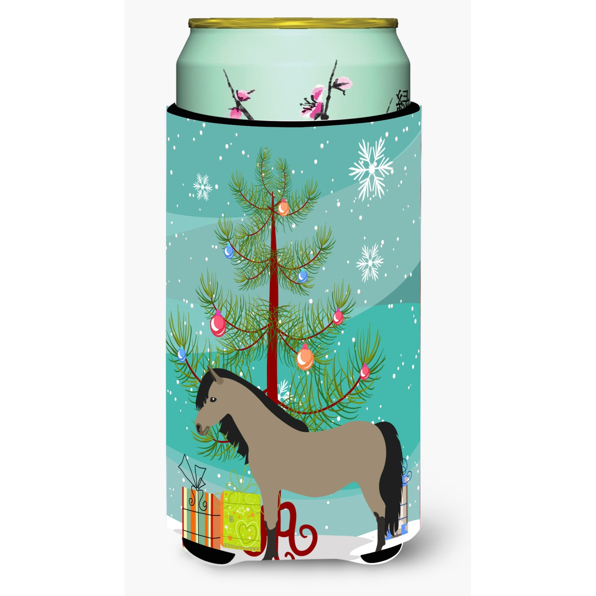 &quotCaroline's Treasures Welsh Pony Horse Christmas Decorative Can Hugger, Tall, Multicolor"