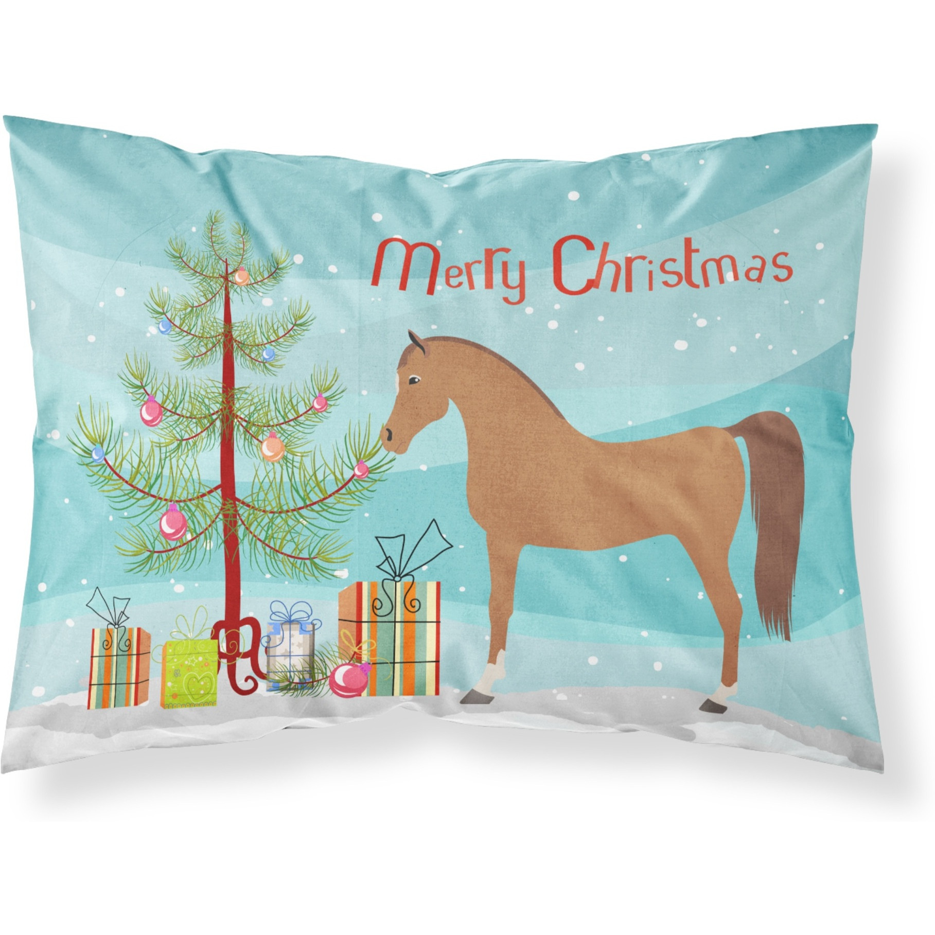 &quotCaroline's Treasures Arabian Horse Christmas Pillowcase, Standard, Multicolor"