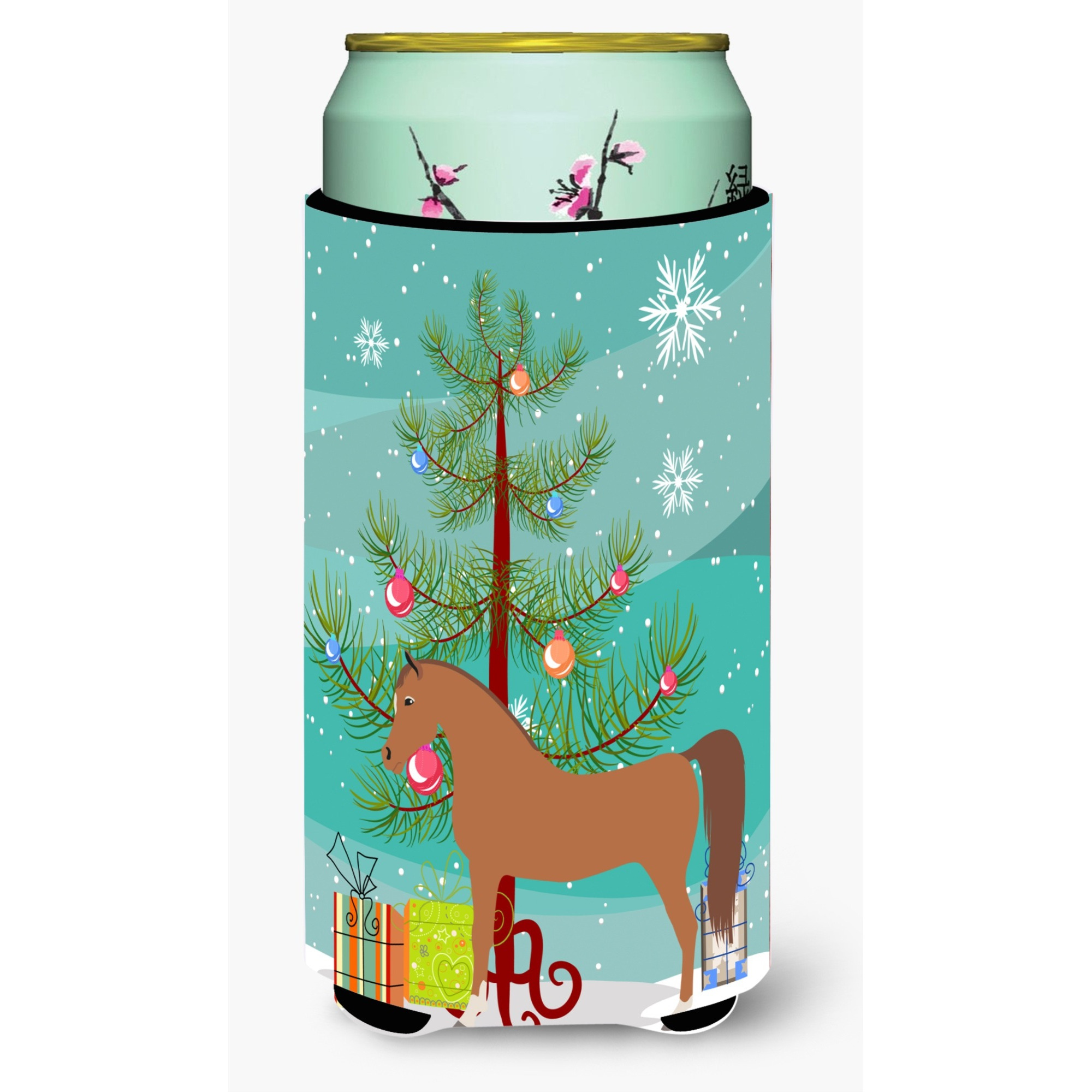 &quotCaroline's Treasures Arabian Horse Christmas Decorative Can Hugger, Tall, Multicolor"