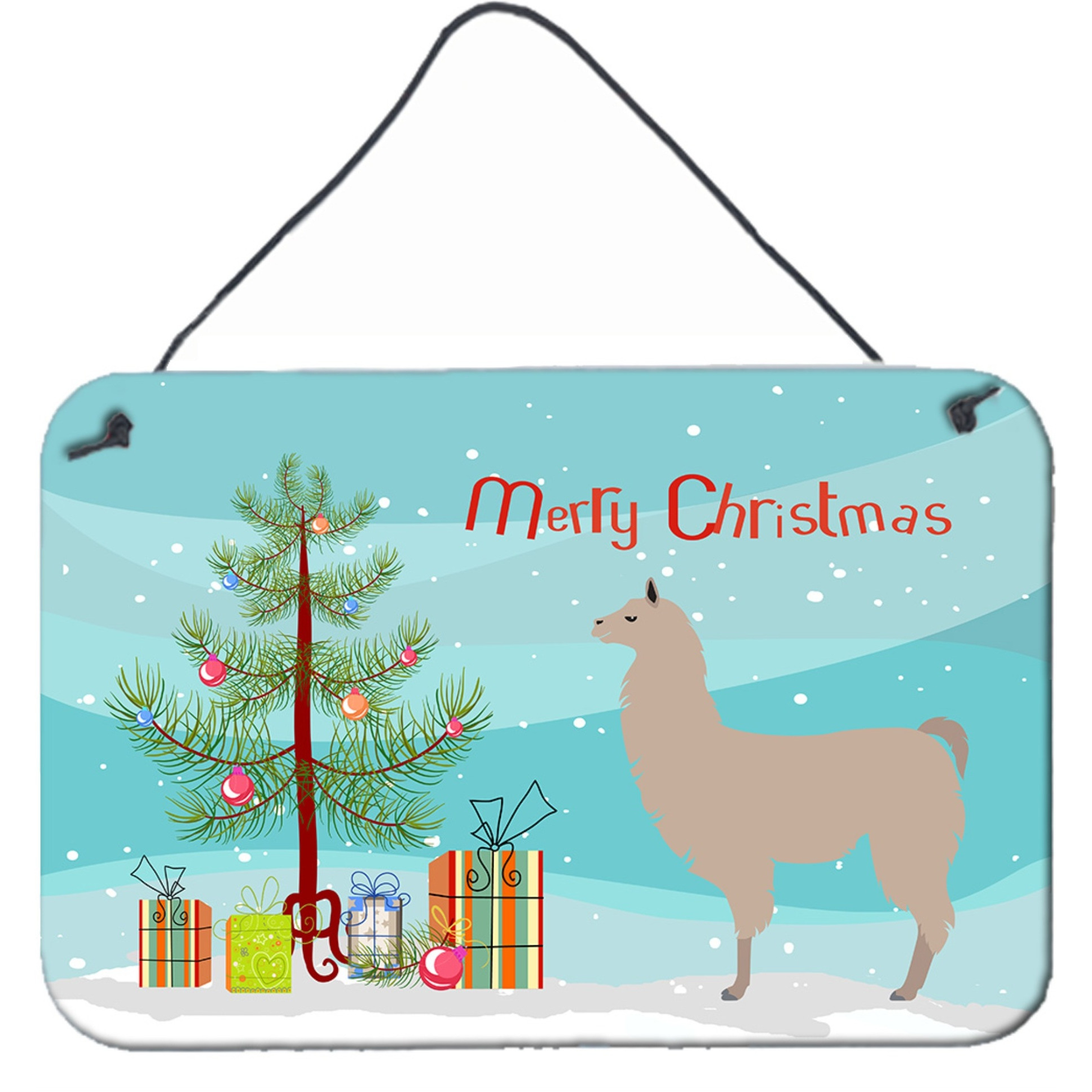 &quotCaroline's Treasures Llama Christmas Metal Print, 8"" x 12"""