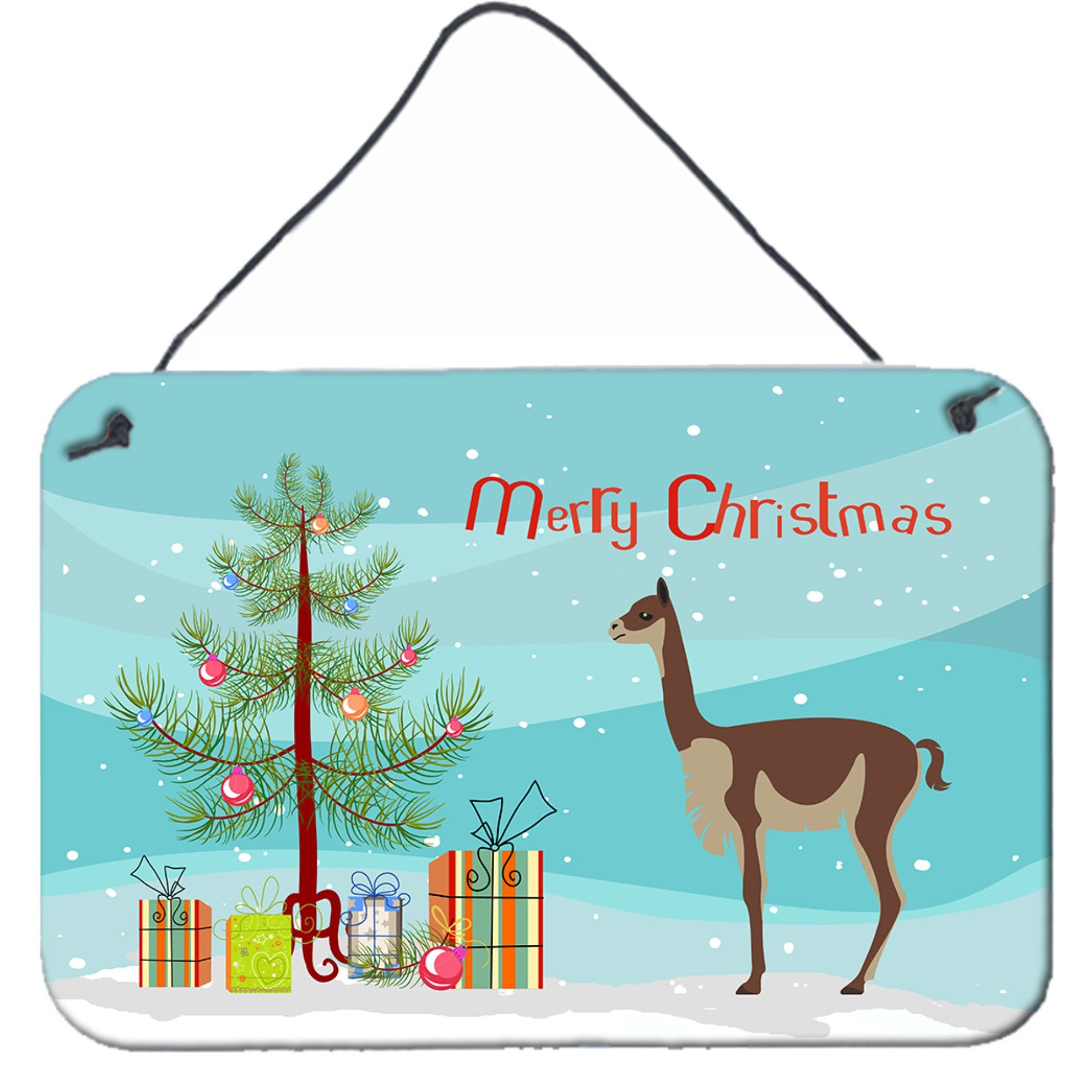 &quotCaroline's Treasures Vicugna or Vicuna Christmas Metal Print, 8"" x 12"""