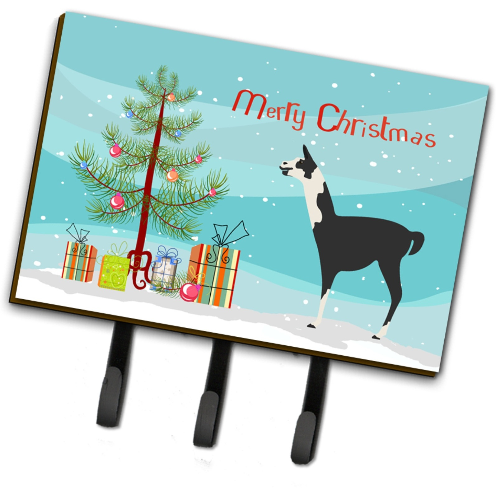 &quotCaroline's Treasures Llama Q' Ara Christmas Wall Hook, Triple, Multicolor"