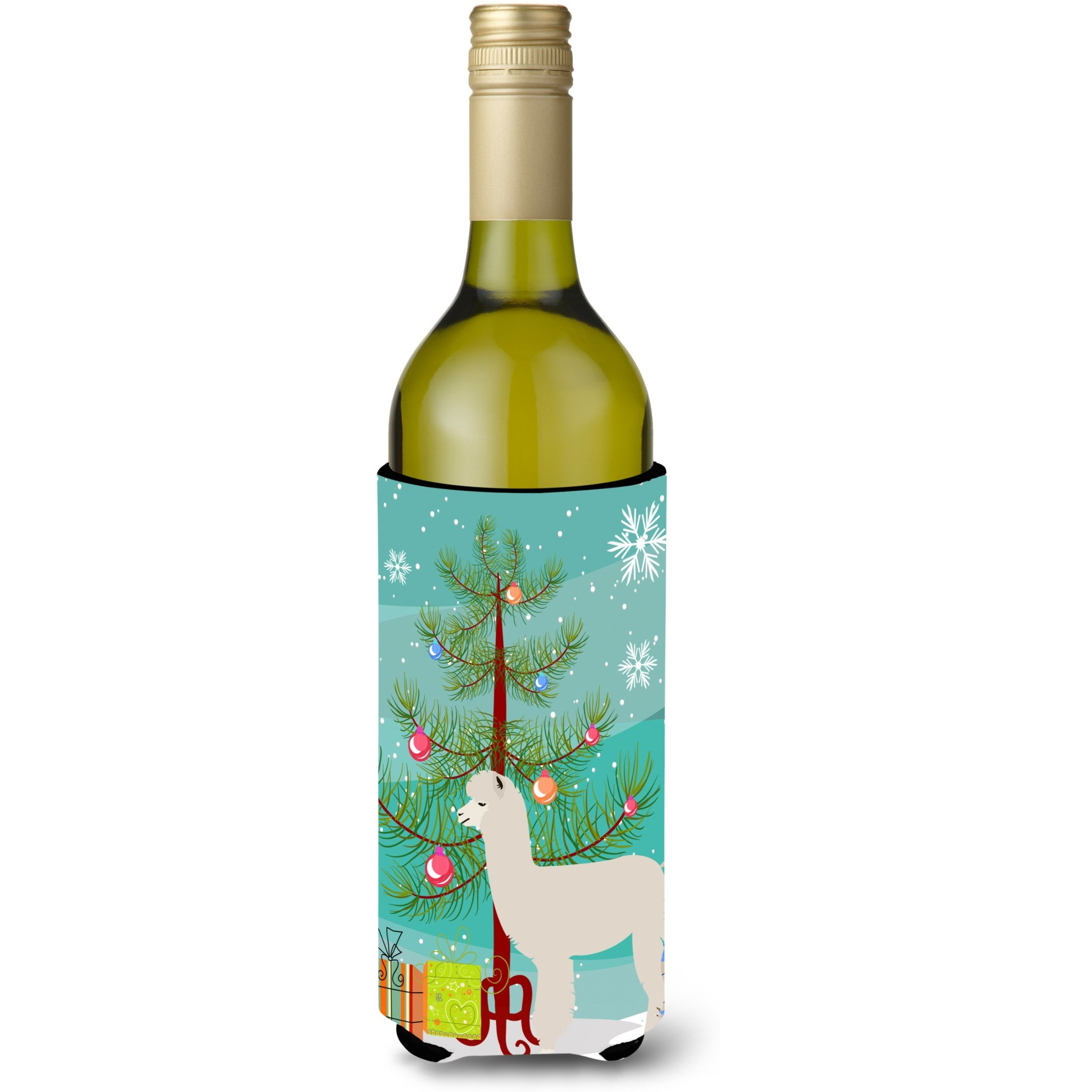 &quotCaroline's Treasures Alpaca Christmas Decorative Bottle Hugger, 750ml, Multicolor"