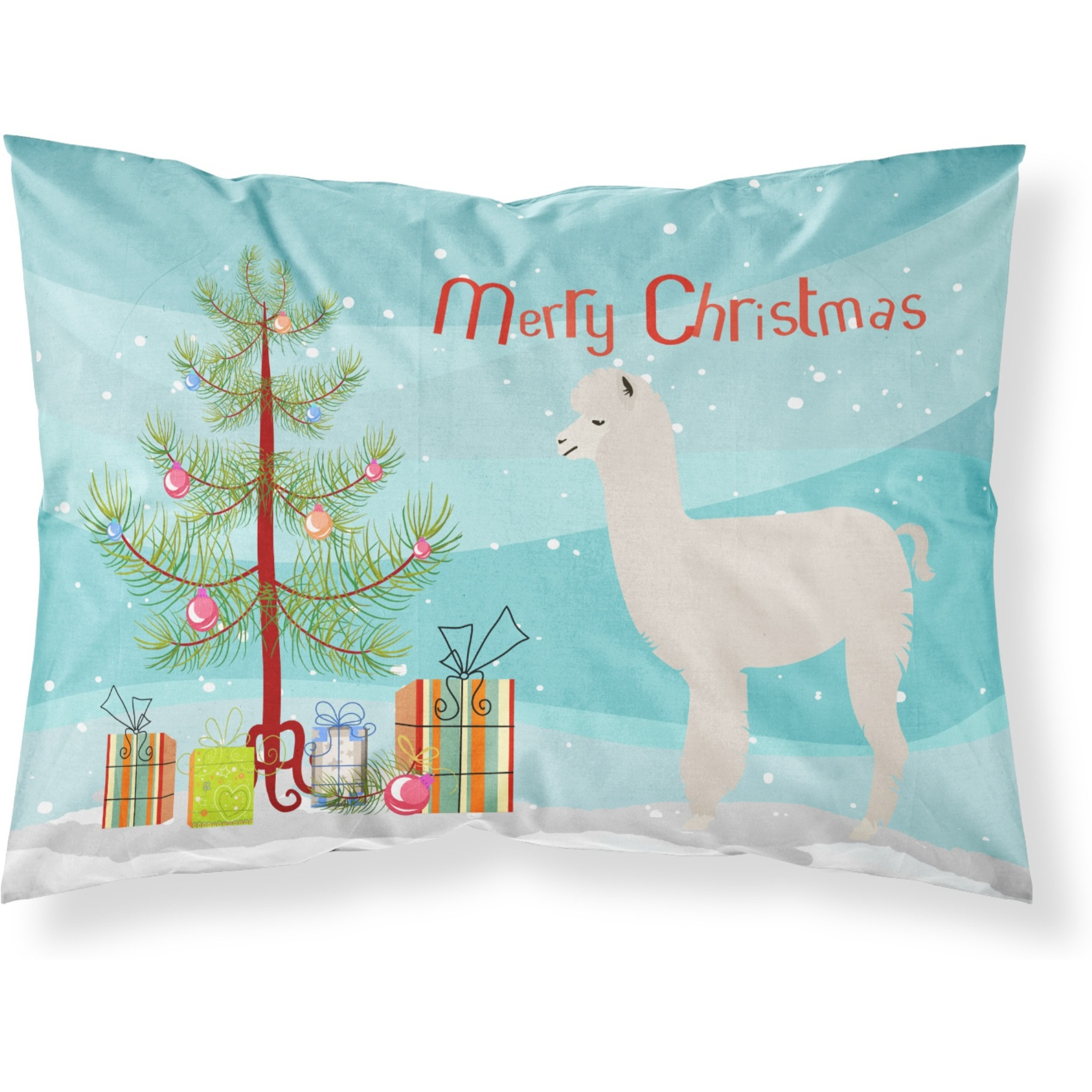 &quotCaroline's Treasures Alpaca Christmas Pillowcase, Standard, Multicolor"