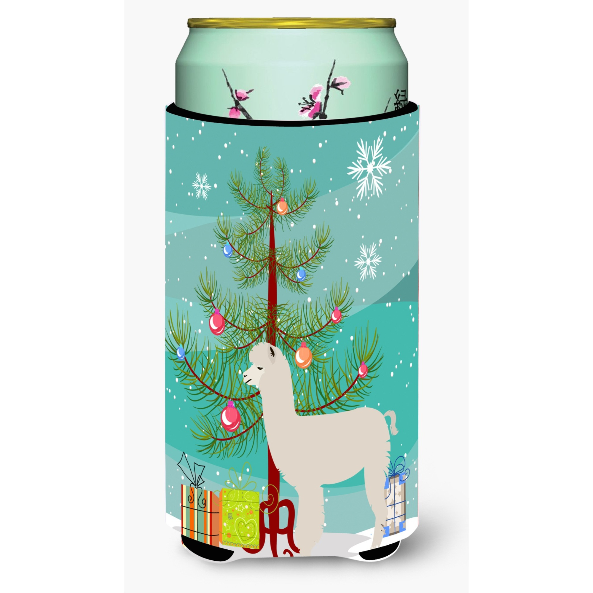 &quotCaroline's Treasures Alpaca Christmas Decorative Can Hugger, Tall, Multicolor"