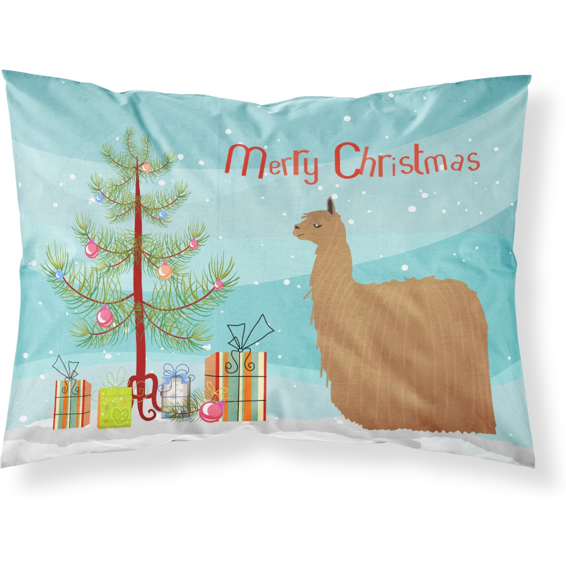 &quotCaroline's Treasures "&quotAlpaca Suri Christmas"" Pillowcase, Standard, Multicolor"