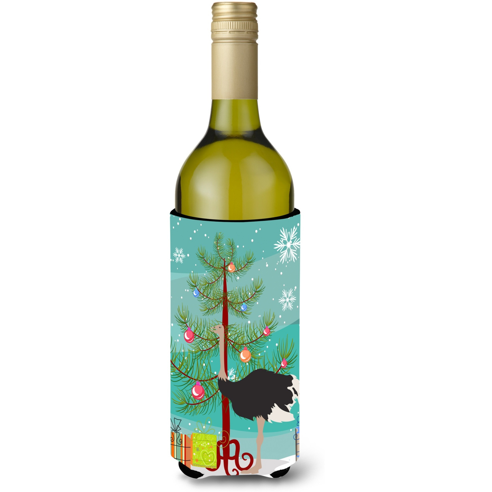 &quotCaroline's Treasures Common Ostrich Christmas Decorative Bottle Hugger, 750ml, Multicolor"