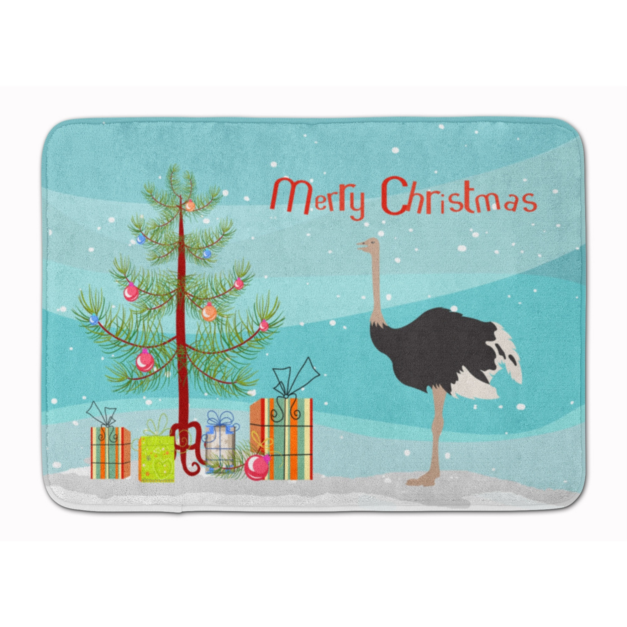 &quotCaroline's Treasures Common Ostrich Christmas Floor Mat, 19"" x 27"", Multicolor"