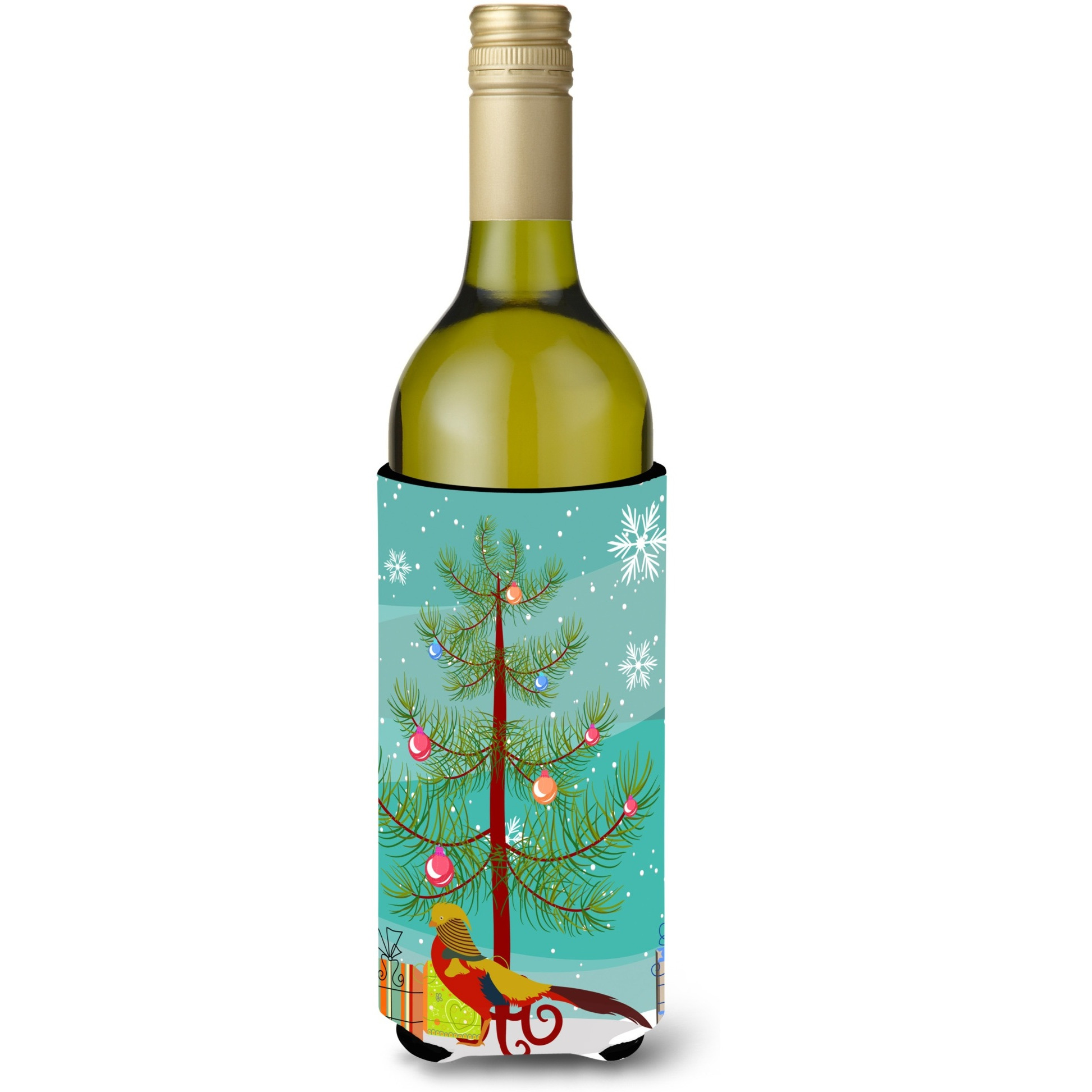 &quotCaroline's Treasures Golden or Chinese Pheasant Christmas Decorative Bottle Hugger, 750ml, Multicolor"