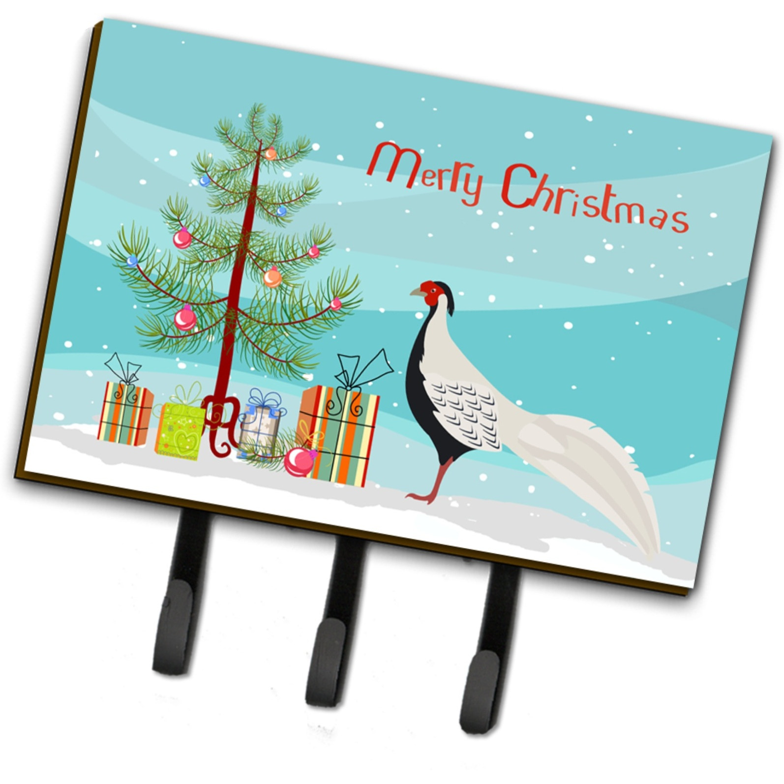 &quotCaroline's Treasures Silver Pheasant Christmas Wall Hook, Triple"