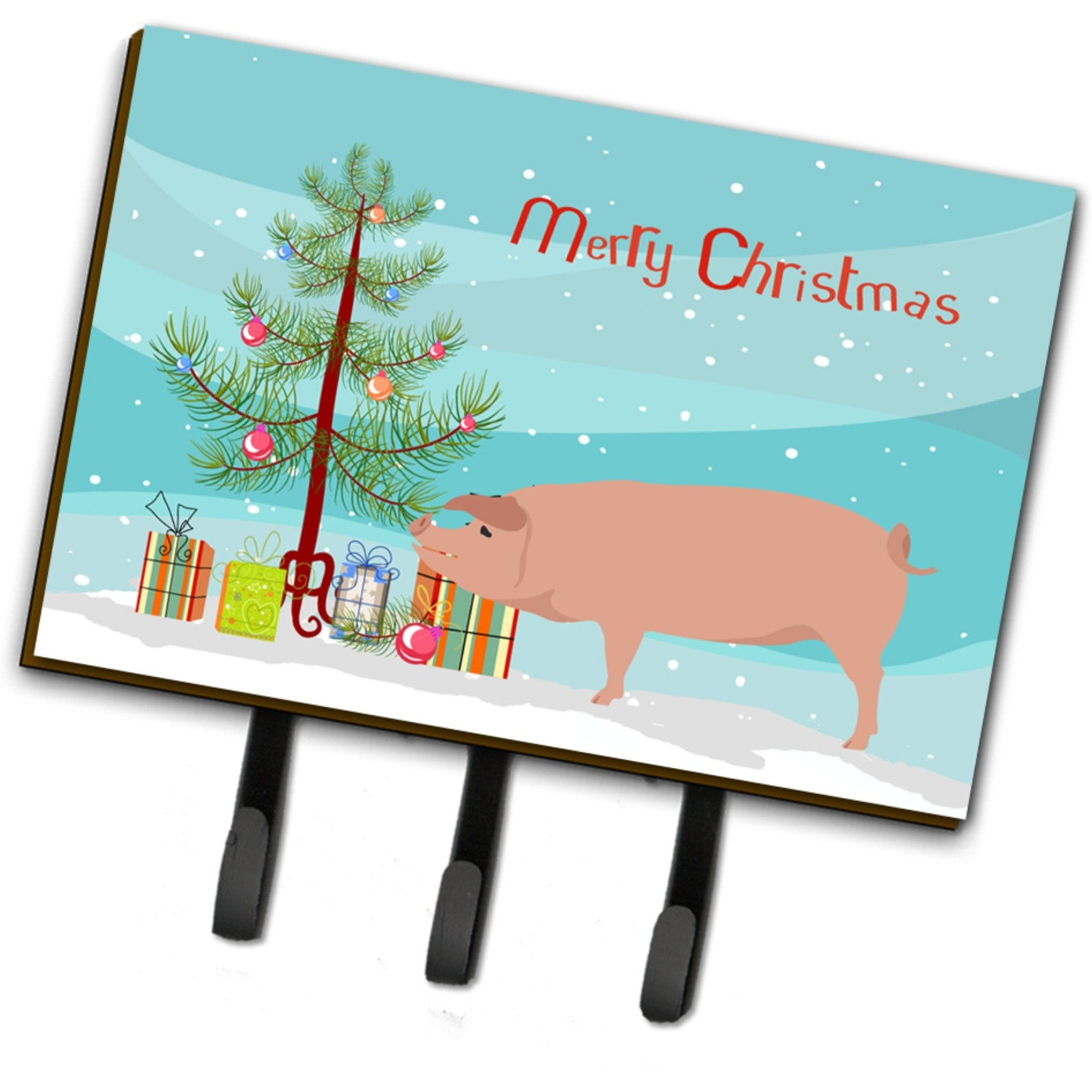 &quotCaroline's Treasures American Landrace Pig Christmas Wall Hook, Triple"