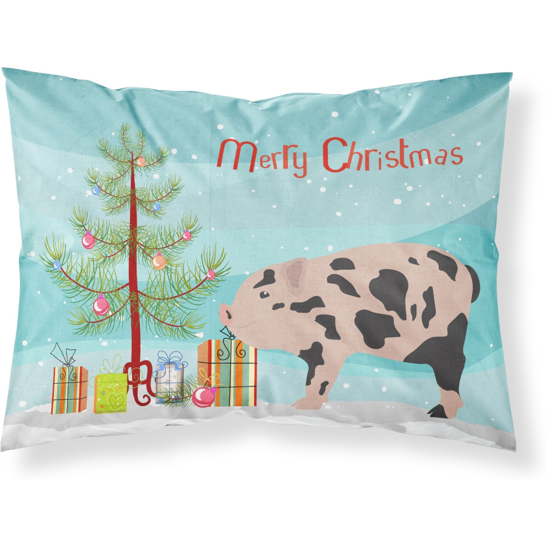 &quotCaroline's Treasures "&quotMini Miniature Pig Christmas"" Pillowcase, Standard, Multicolor"