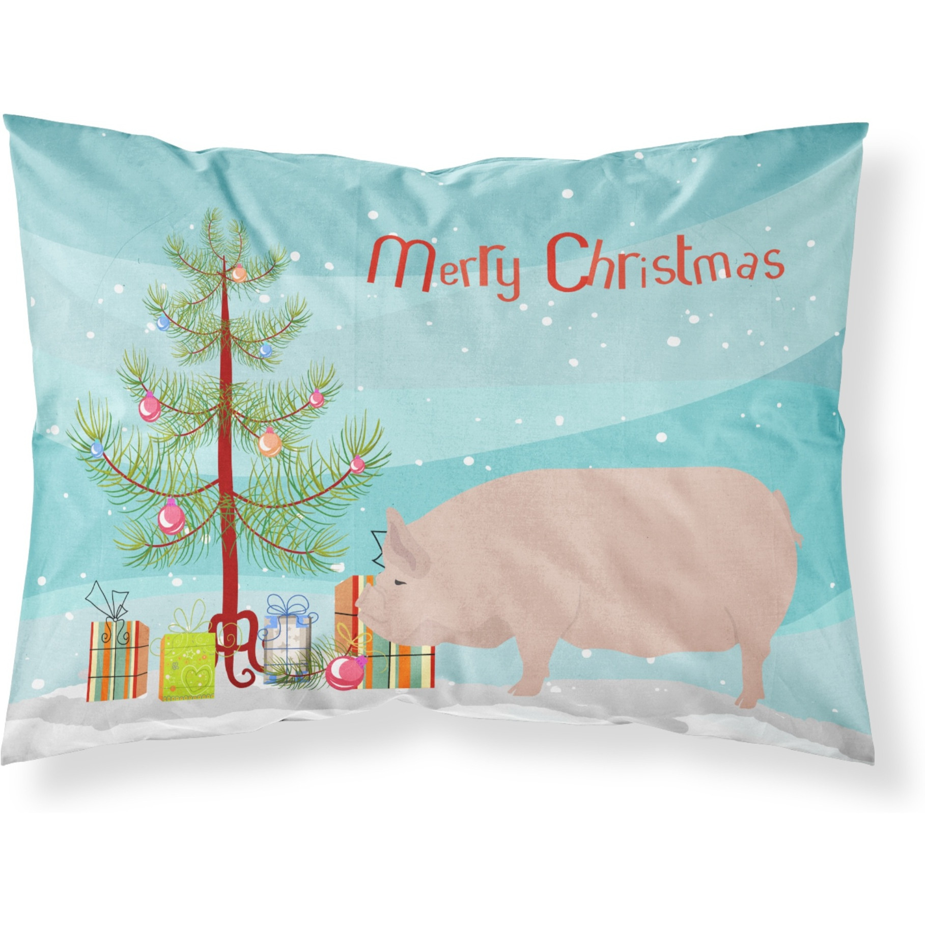 &quotCaroline's Treasures Welsh Pig Christmas Pillowcase, Standard, Multicolor"